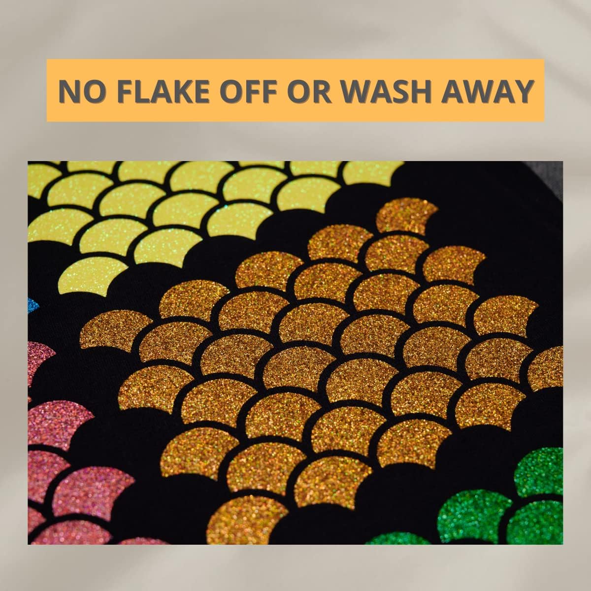 Lime Green Glitter HTV Roll -12" x10ft Iron on Heat Transfer Vinyl for DIY Shirts Gifts