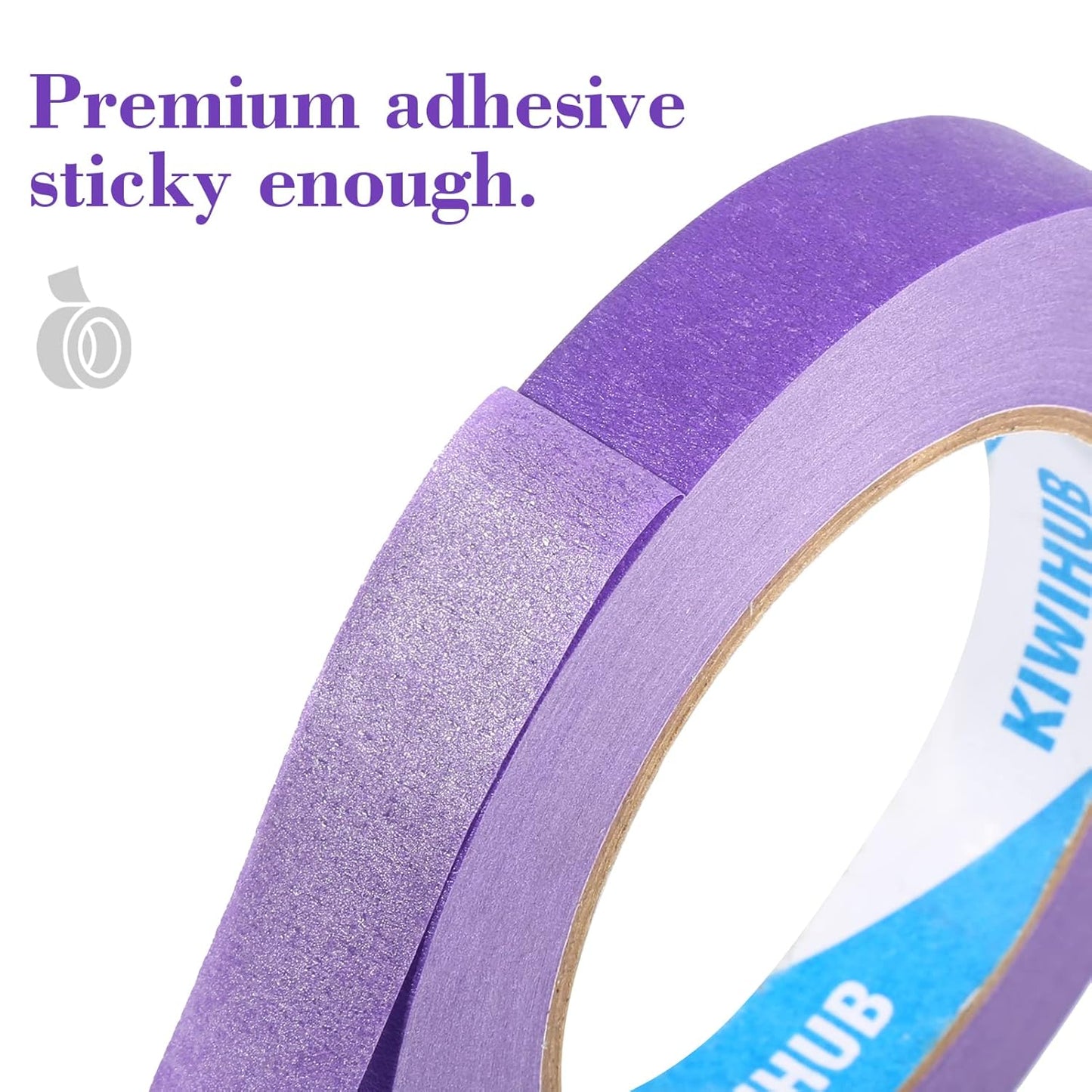 Purple Painters Tape,1 inch x 60 Yards - Medium Adhesive Masking Tape for Painting,Labeling,DIY Crafting,Decoration and School Projects