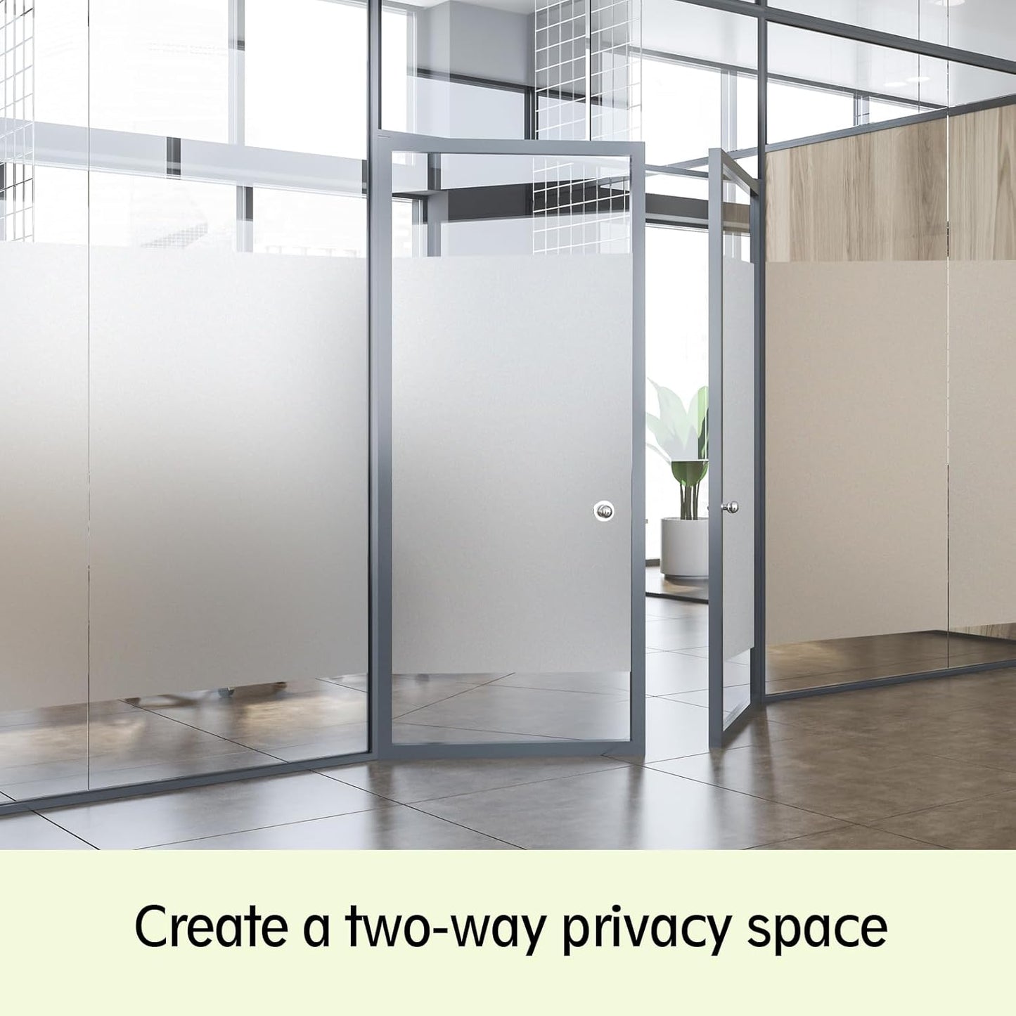 Frosted Glass Window Privacy Film - UV Sun Blocking Heat Control, Static Cling Removable & Reusable for Home, Bathroom, and Office (Frosted 17.5 Inch x 6.5 Feet)