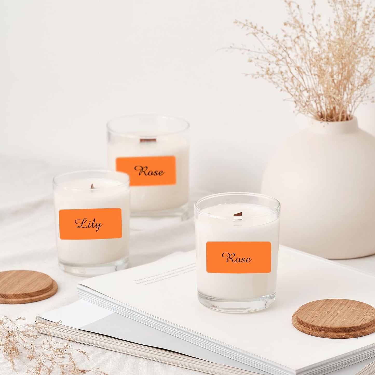 STARLIBOO 3x2 inch Color Direct Thermal Label Stickers for Shipping, Barcode, Address, Compatible with Rollo Label Printer & Zebra Desktop Printers (Orange)