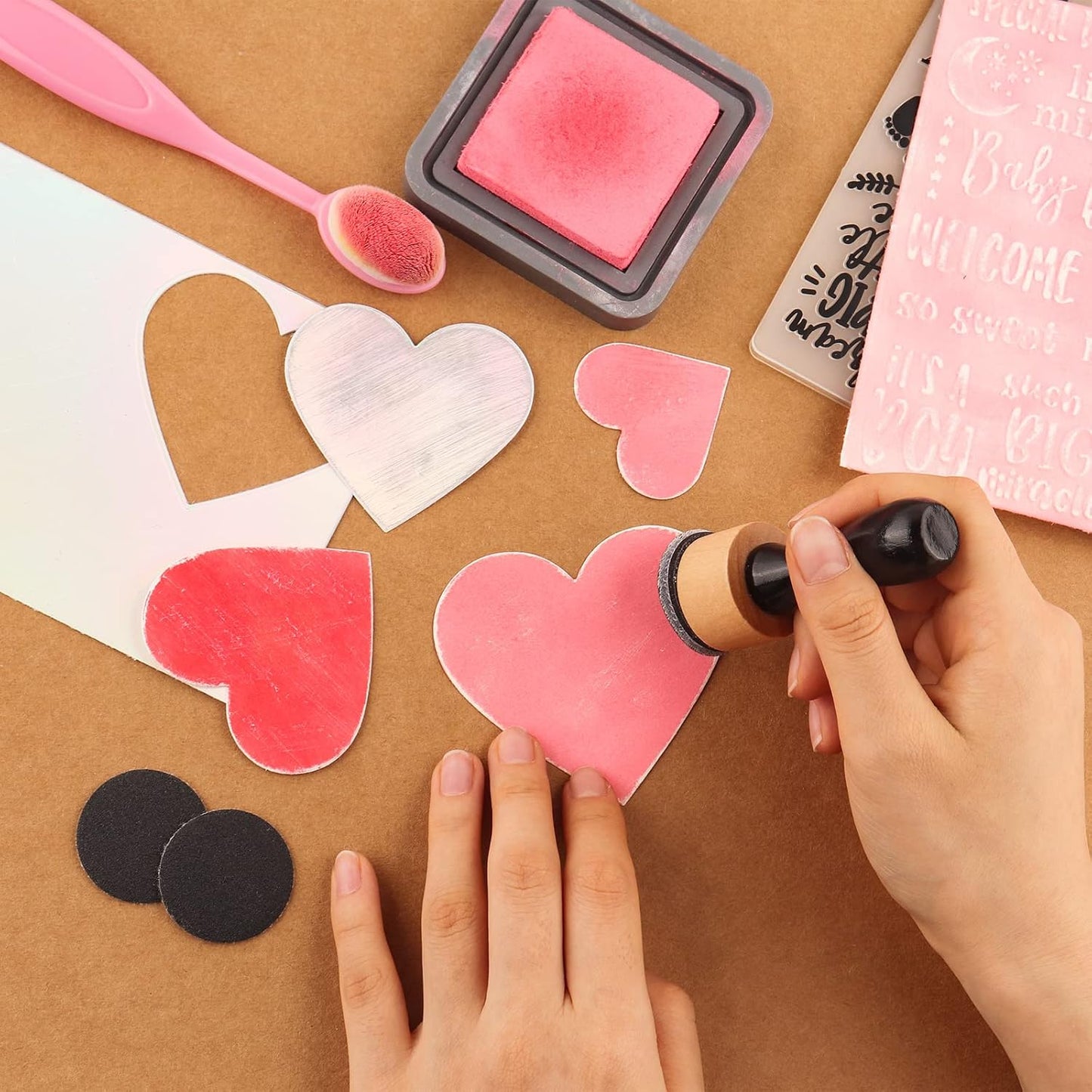 40 Pieces Sanding Disks 1.25" Medium-Grit Sandpaper for Sanding and Distressing All of Your Craft Projects Art Supplies Crafting Project Scrapbooking Supplies Ink Tools Arts Crafts