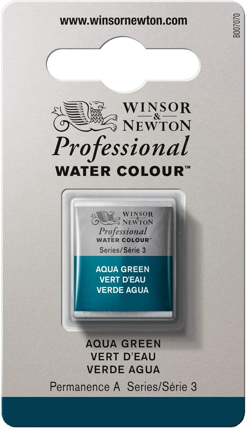 Winsor & Newton Professional Water Colour Paint, Half Pan, Aqua Green