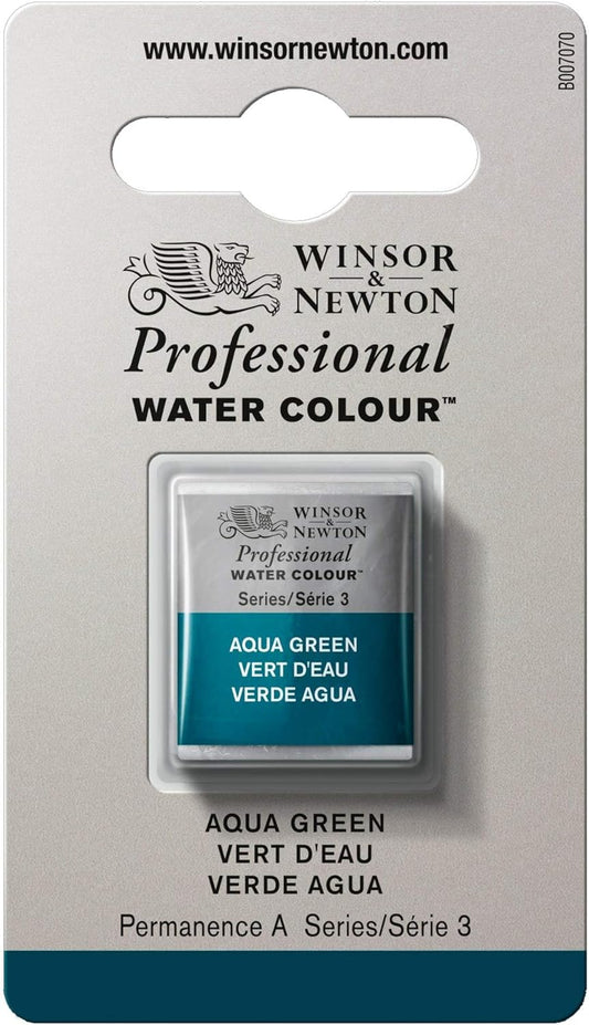 Winsor & Newton Professional Water Colour Paint, Half Pan, Aqua Green