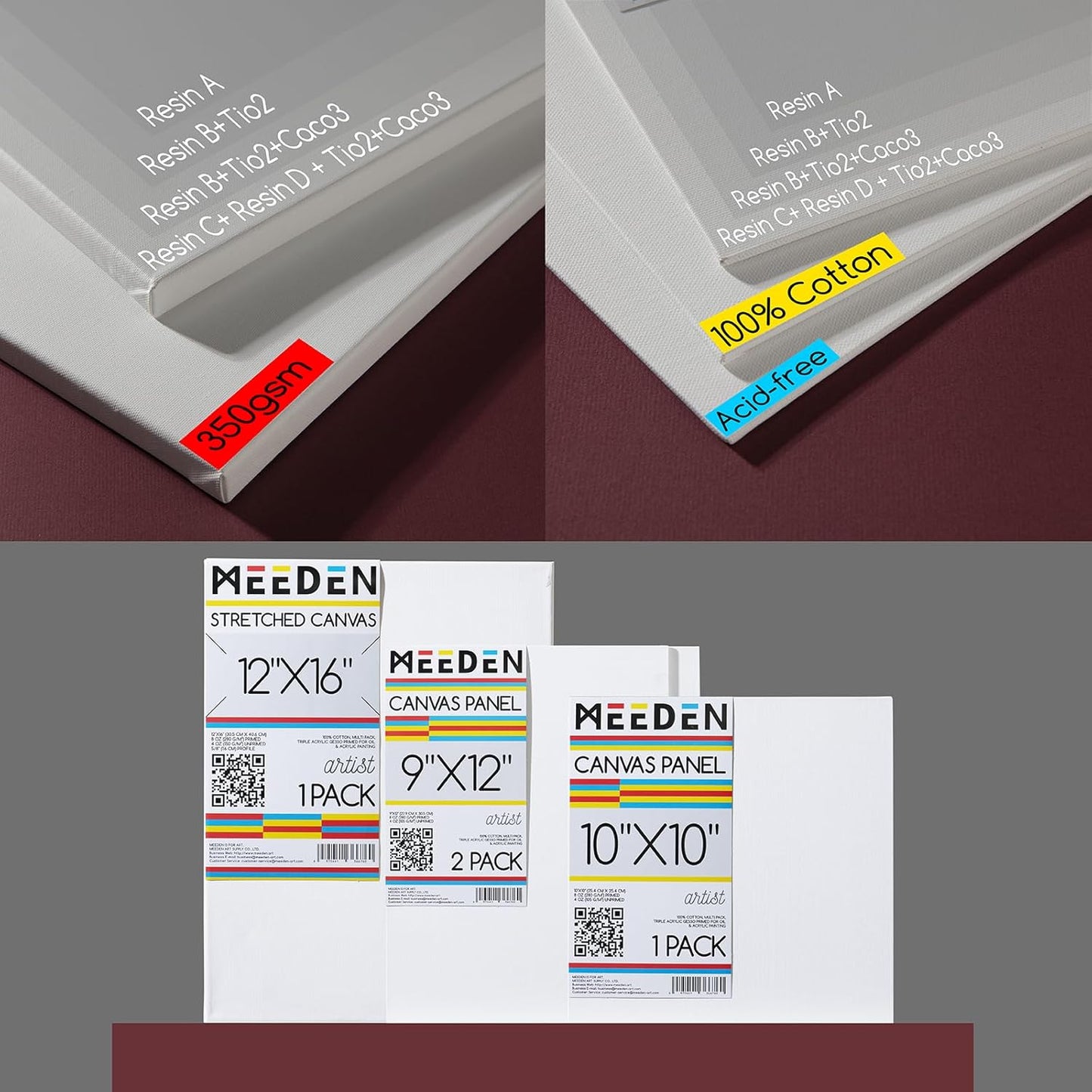 MEEDEN Oil Painting Kit, Painting Sets with Sketch Easel Box, Professional Art Paint Supplies Kit with Paint Brushes, Palette Knives, Canvases for Painting Supplies for Adults