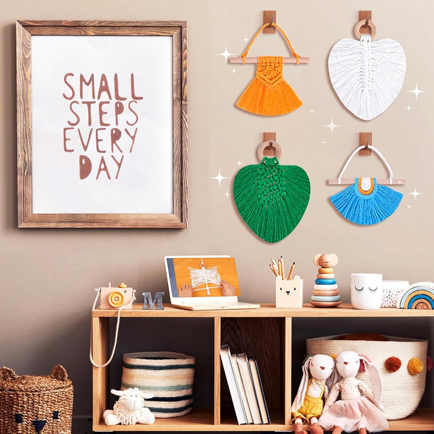 NEXBOX Macrame Kit for Kids & Adults Beginners, DIY Crafts for Girls Age 6-8 8-12 Year Old, Gifts Ideas for Birthday & Christmas - Colorful 3mm Cord