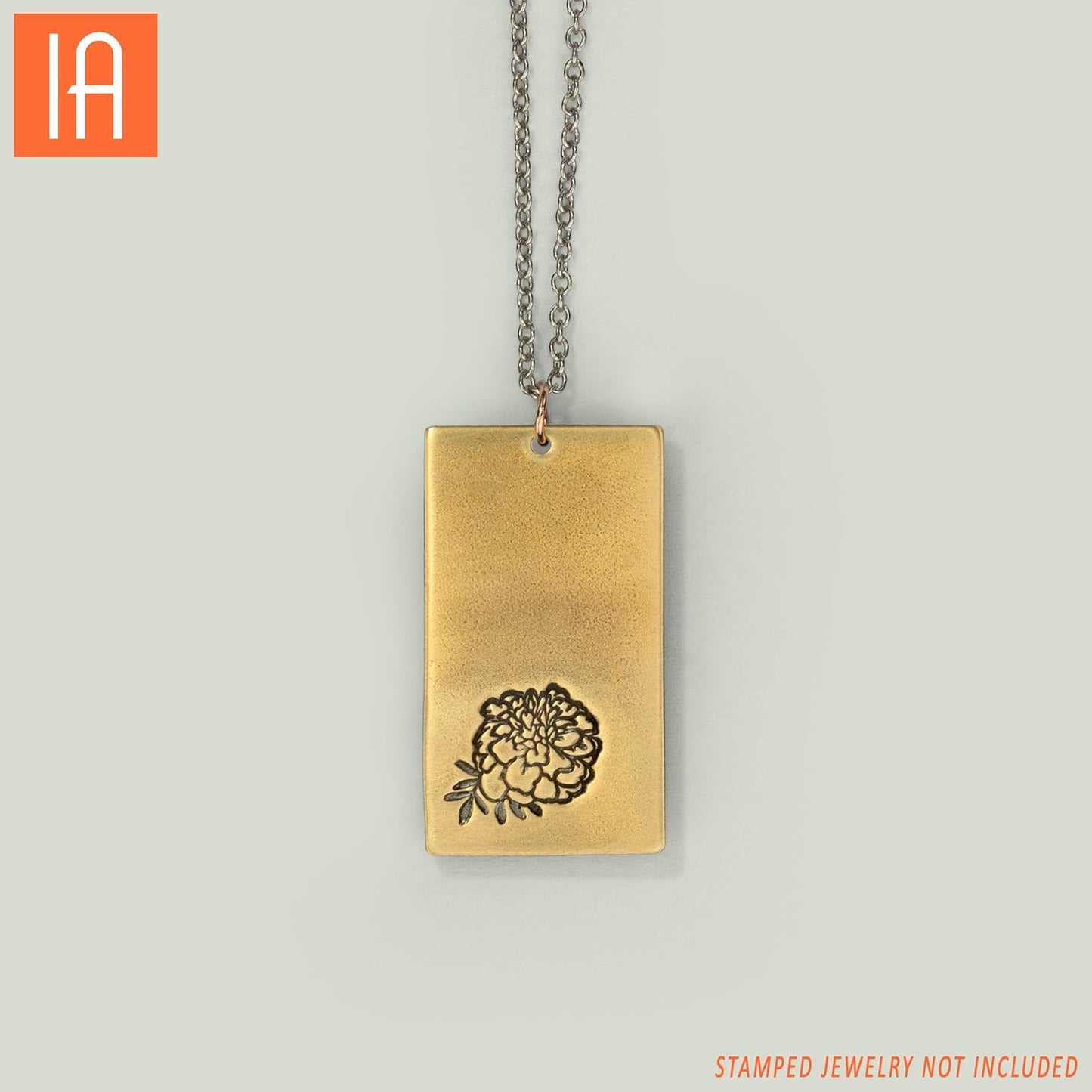 ImpressArt - Premium Metal Stamping Rectangle Blanks for Metal Stamping and Jewelry Making (24 Pack) (11/16" x 1 1/4" Rectangle w/Hole, Brass)