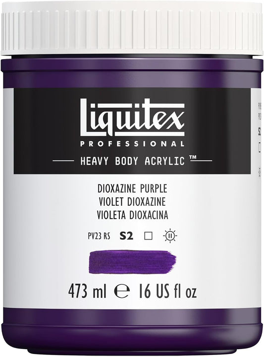 Liquitex Professional Heavy Body Acrylic Paint, 16-oz (473ml) Pot, Dioxazine Purple