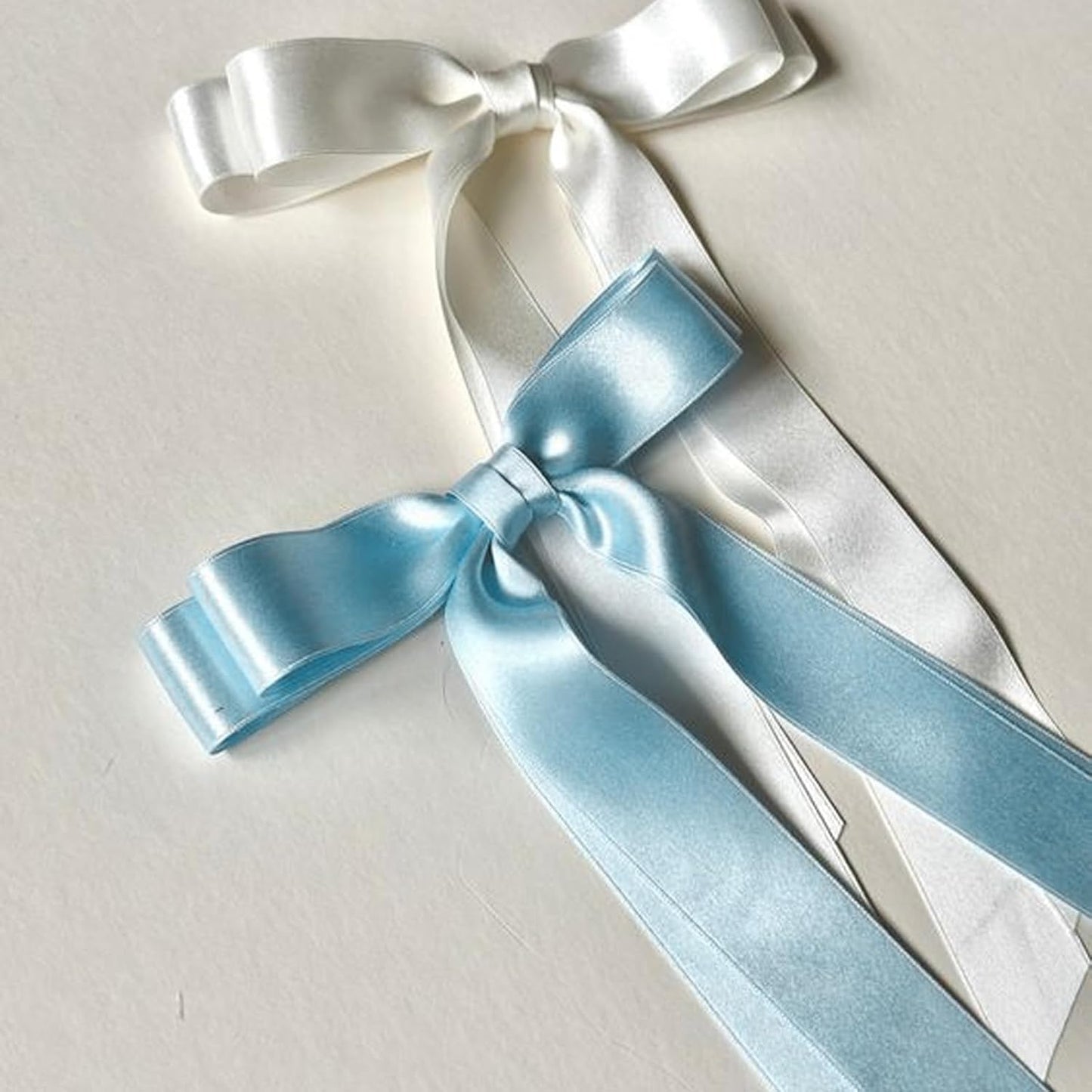 1/8 Inch X 100 Yards Dusty Blue Satin Thin Ribbon Solid Color Double Faced Ribbons Perfect for Crafts Wedding Decor Bow Making Arts Sewing and More