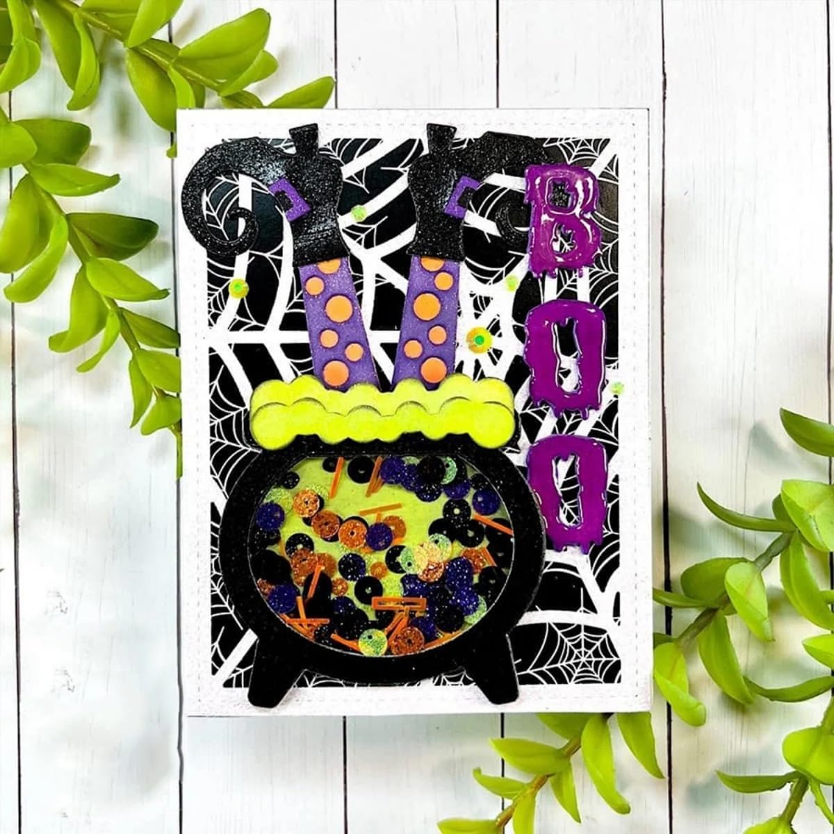 Cutting Dies Metal Stencils Scrapbooking Tools Flowers Lace Frame DIY Embossing Template for Paper Card Making Album Arts Crafts Supplies (Halloween Spider Web Frame-11.1x14.3cm)