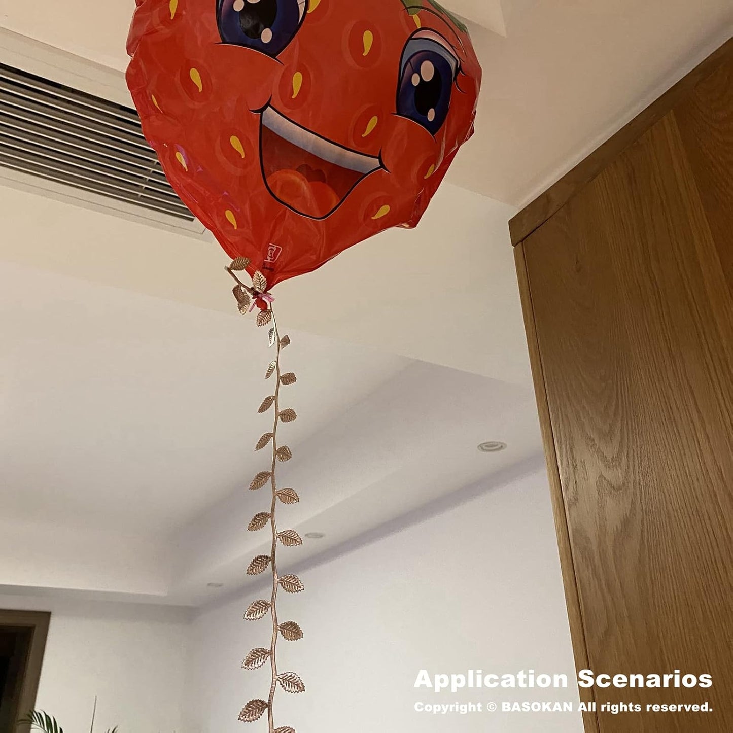 BASOKAN Gold Leaves Leaf Ribbon Trim Rope - 20 Yards - for Garland DIY Crafts and Party Wedding Home Decorations (Gold)