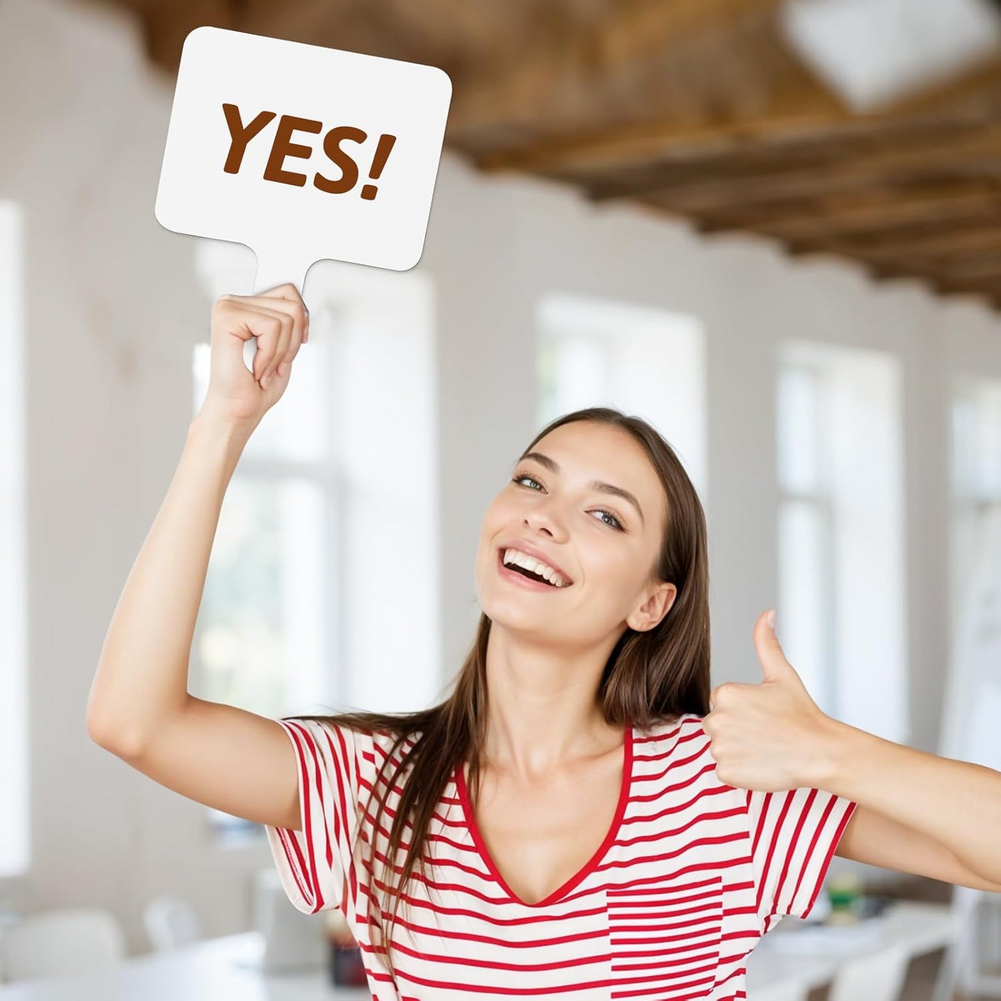 10 Pcs Dry Erase Answer Paddles 10x8 Inch Handheld White Boards Mini Double Sided Dry Erase Signs Small Auction Paddles for Students Teachers Office Classroom Meeting Voting Family Games Party