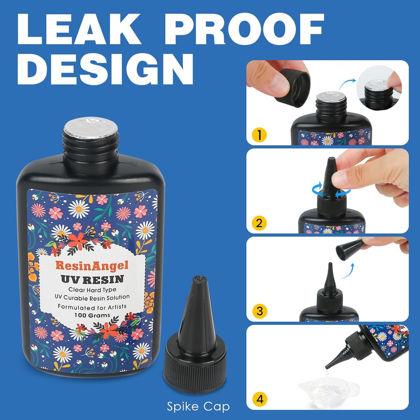 300g UV Resin kit, Crystal Clear Hard, Premixed UV Epoxica Resina Fast Curing Sunlight Activated with Casting Tools for Beginners Jewelry Making, DIY Art Crafts, Coating