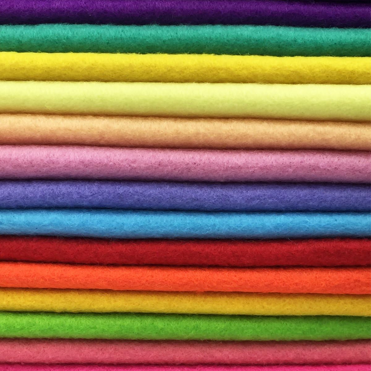 28pcs Thick 1.4mm Soft Felt Fabric Sheet Assorted Color Felt Pack DIY Craft Sewing Squares Nonwoven Patchwork (60x60cm)
