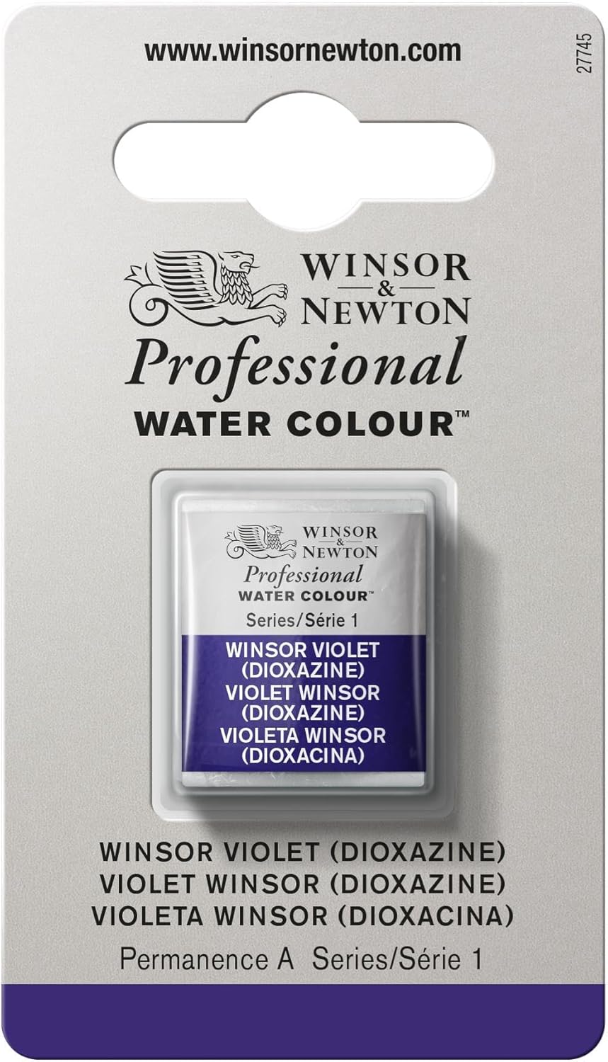 Winsor & Newton Professional Water Colour Paint, Half Pan, Winsor Violet Dioxazine