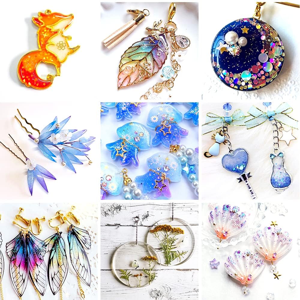 Crystal Clear Hard UV Resin Upgraded Formula Ultraviolet Fast Curing for Jewelry Making Craft Decoration, Hard Transparent Glue Solar Cure Sunlight Activated Resin (500g)