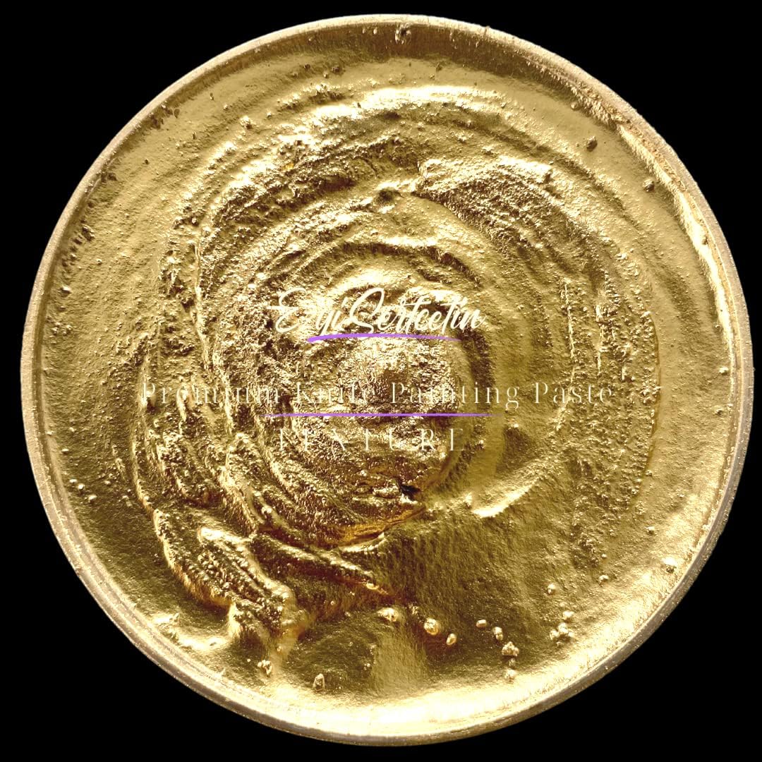 Premium Palette Knife Painting Paste|Texture Paste|Authentic Bright Colors|Ready to Use|Easy to Apply| 6oz (24K Gold)