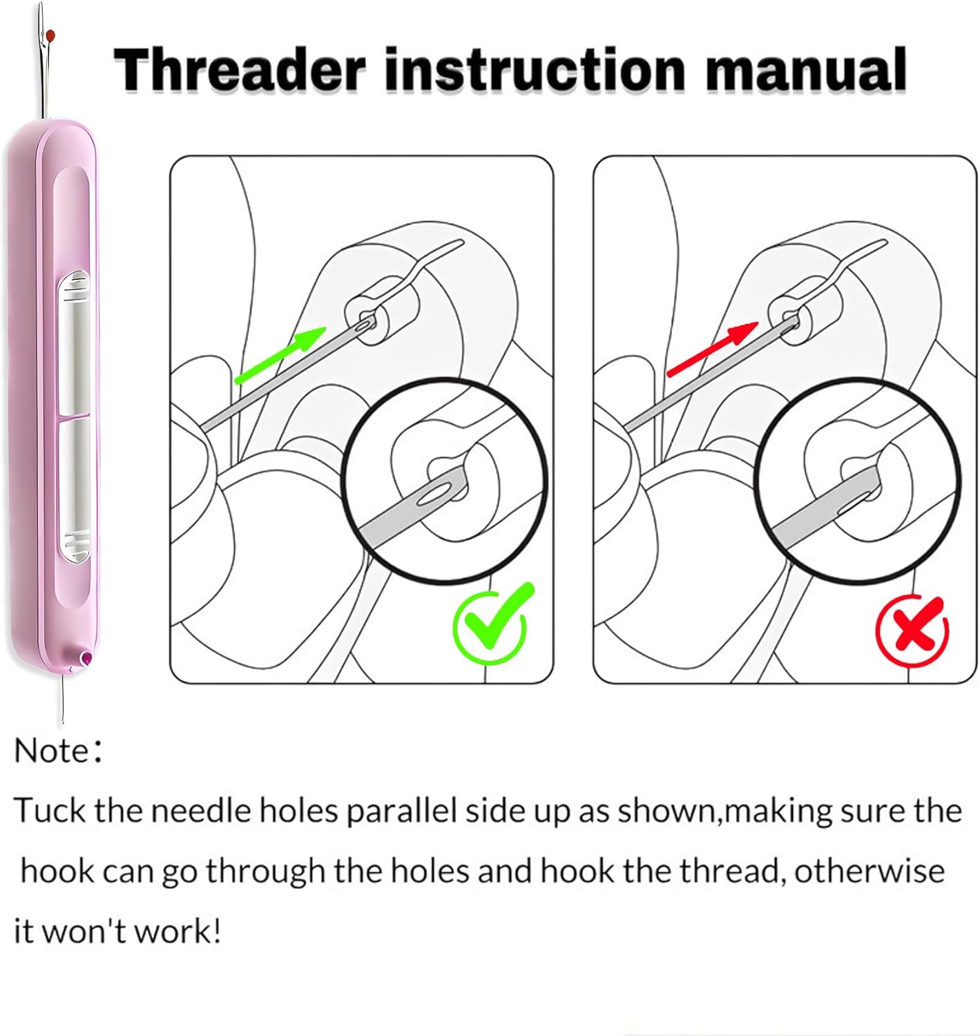 Upgraded 2 in 1 Automatic Needle Threaders Seam Ripper,Quilting Supplies Sewing Kit,Quick Sewing Machine Loop Needle Threaders (Christmas Limited Edition Red-3pcs)