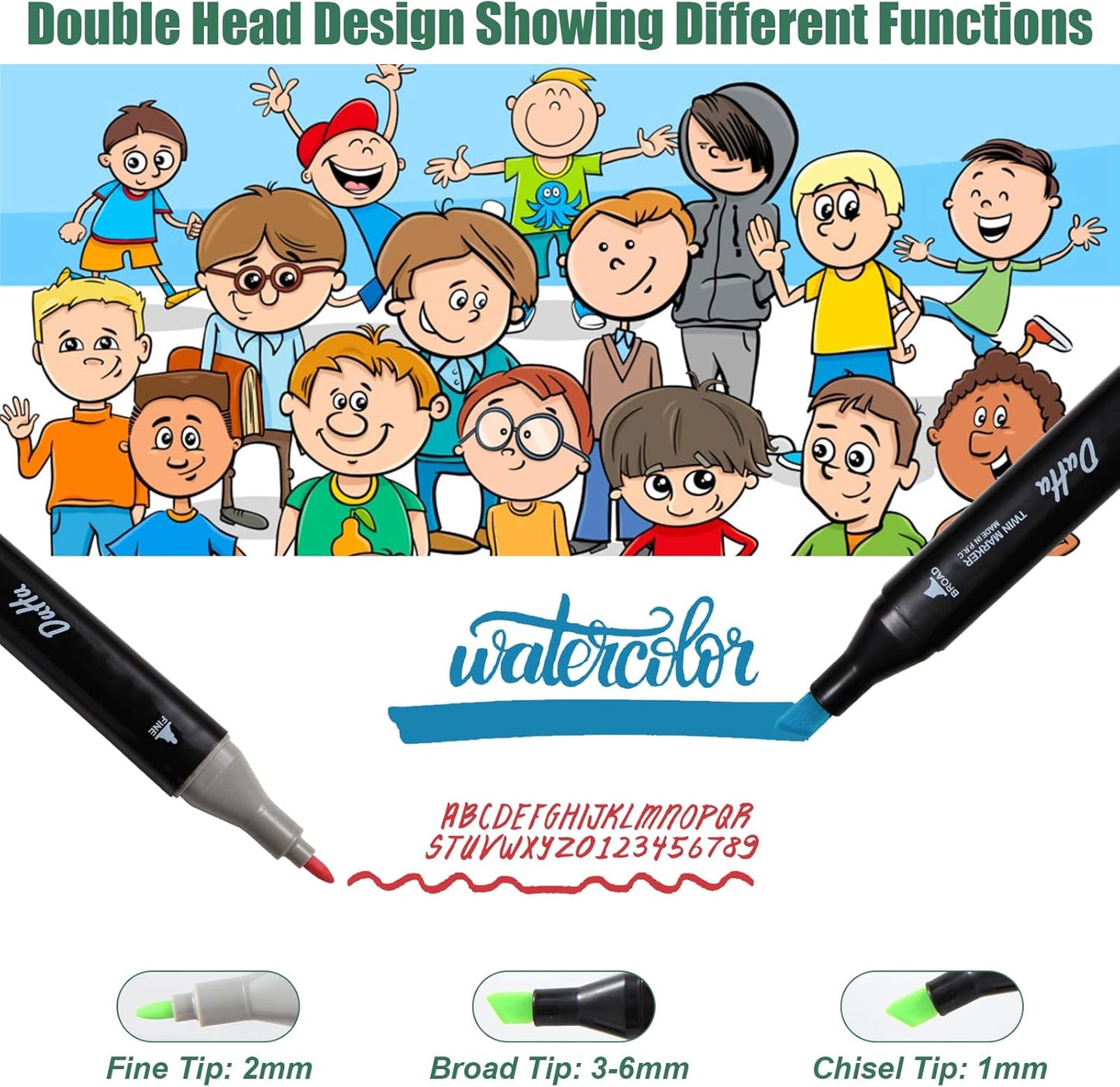 120 Colors Alcohol Markers Set, Dual Tips Blender Art Markers for Drawing Sketching Coloring Artist Pens and Underlining, Professional Permanent Sketch Marker for Kids Adult Coloring