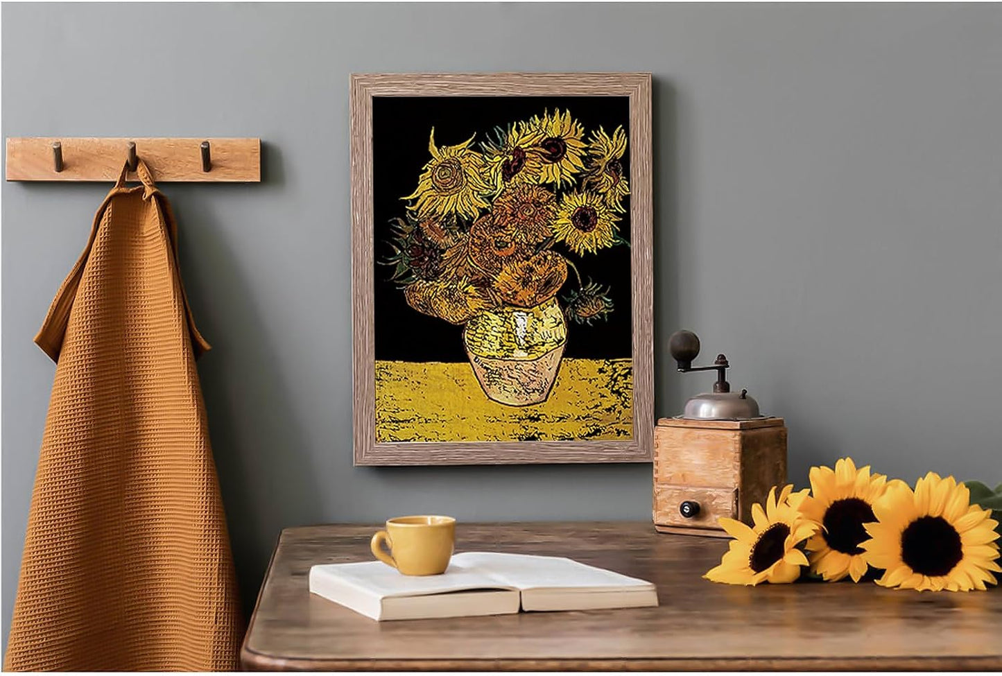 Scratch Art Painting 4 Pcs Vincent Van Gogh Scratch Rainbow Paper Set for Adults and Kids, DIY Sketch Card Engraving Craft Night View Scratchboard with 4 Tools - Cafe Terrace, Sunflowers, Starry Night