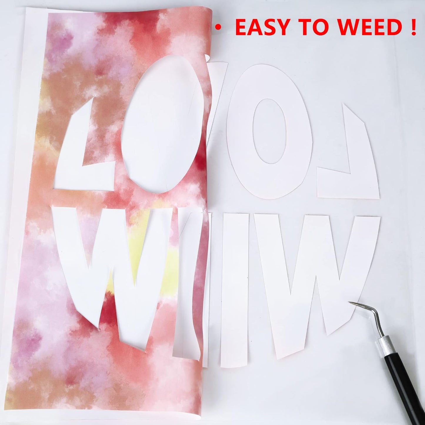 RENLITONG Colorful HTV Iron on Vinyl 12Inch by 10ft Roll Heat Transfer Vinyl for T-Shirt HTV Rolls for All Cutter Machine - Easy to Cut & Weed for Heat Transfer Design