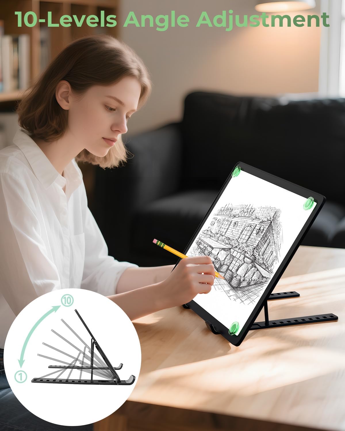 Cordless A3 Diamond Painting Art LED Light Board for Tracing and Drawing,Bawaslom Light Box with 3 Colors & 6-Level Brightness,Rechargeable Drawing Pad for Tracing,Diamond Art,Vinyl Weeding,Sketching