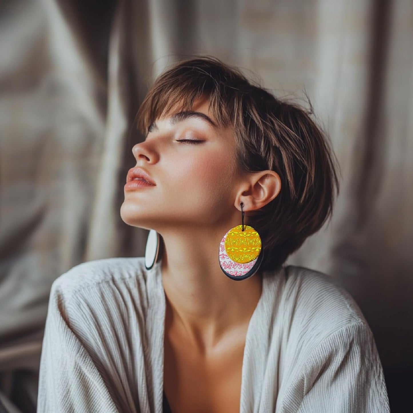 Arbuya Butterflies Polymer Clay Texture Mat - Butterfly Borders Texture Sheet for Polymer Clay Jewelry Making, Earring Charms, DIY Craft Supplies