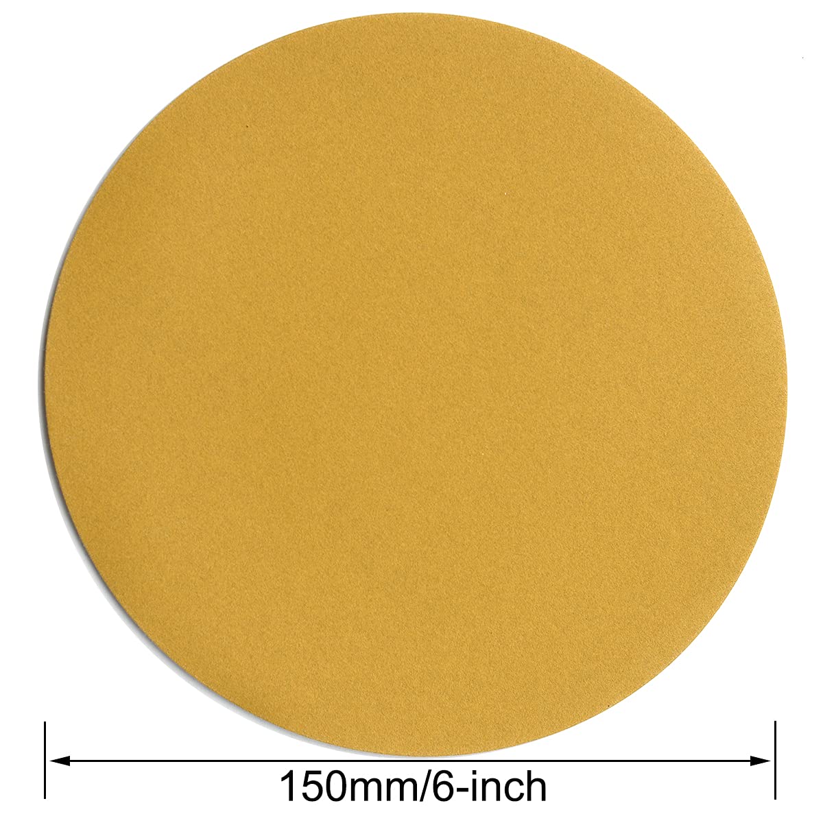 6-Inch No-Hole Hook and Loop Sanding Discs 320-Grit, Random Orbital Sandpaper for Automotive and Woodworking, 100-Pack