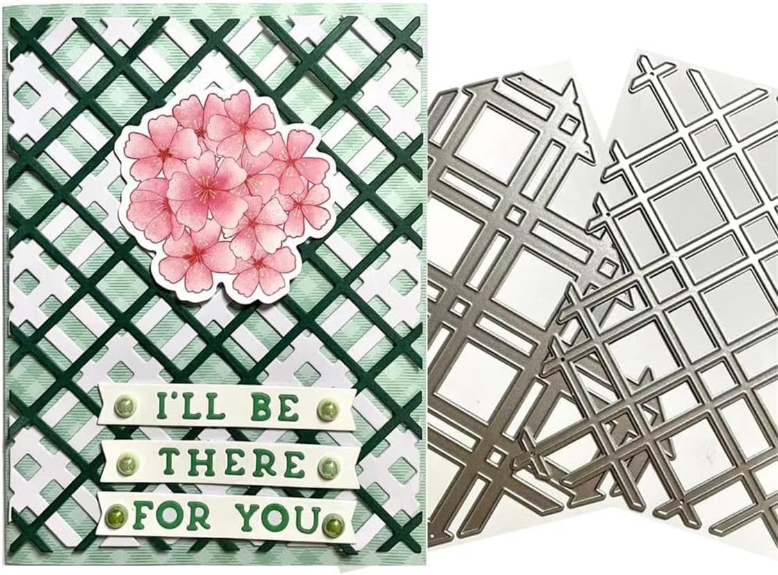 Mvchifay Cutting Dies Metal Stencils Scrapbooking Tool DIY Craft Carbon Steel Embossing Template for Paper Card Making (Rhombus Layer-14.3x11cm)