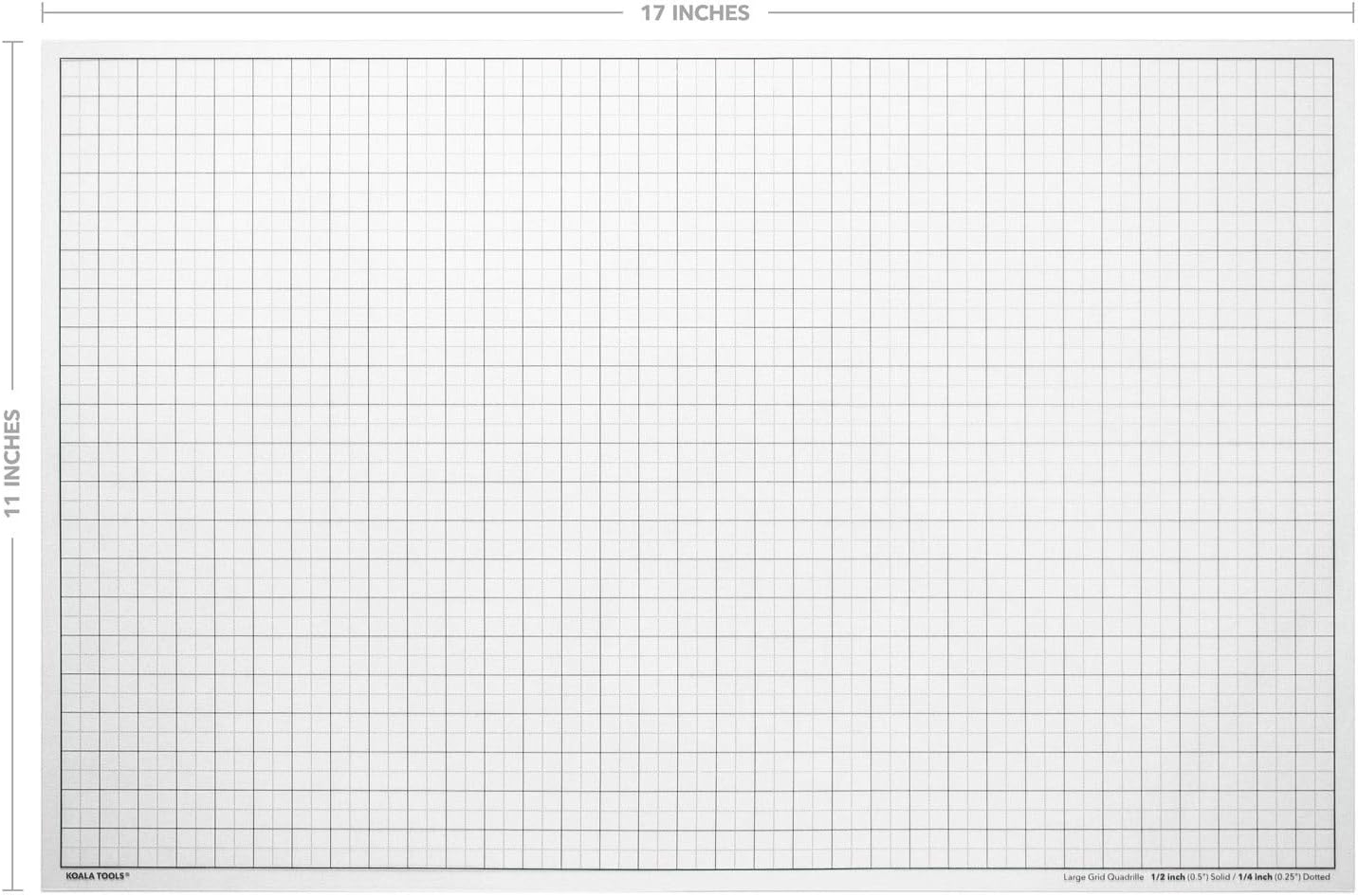Koala Tools | Geometric Grid Transparency Sheets (Variety Pack of 4) - 11" x 17" | Overhead Projector and Light Box Transparencies - Tracing Film for Sketching & Drawing