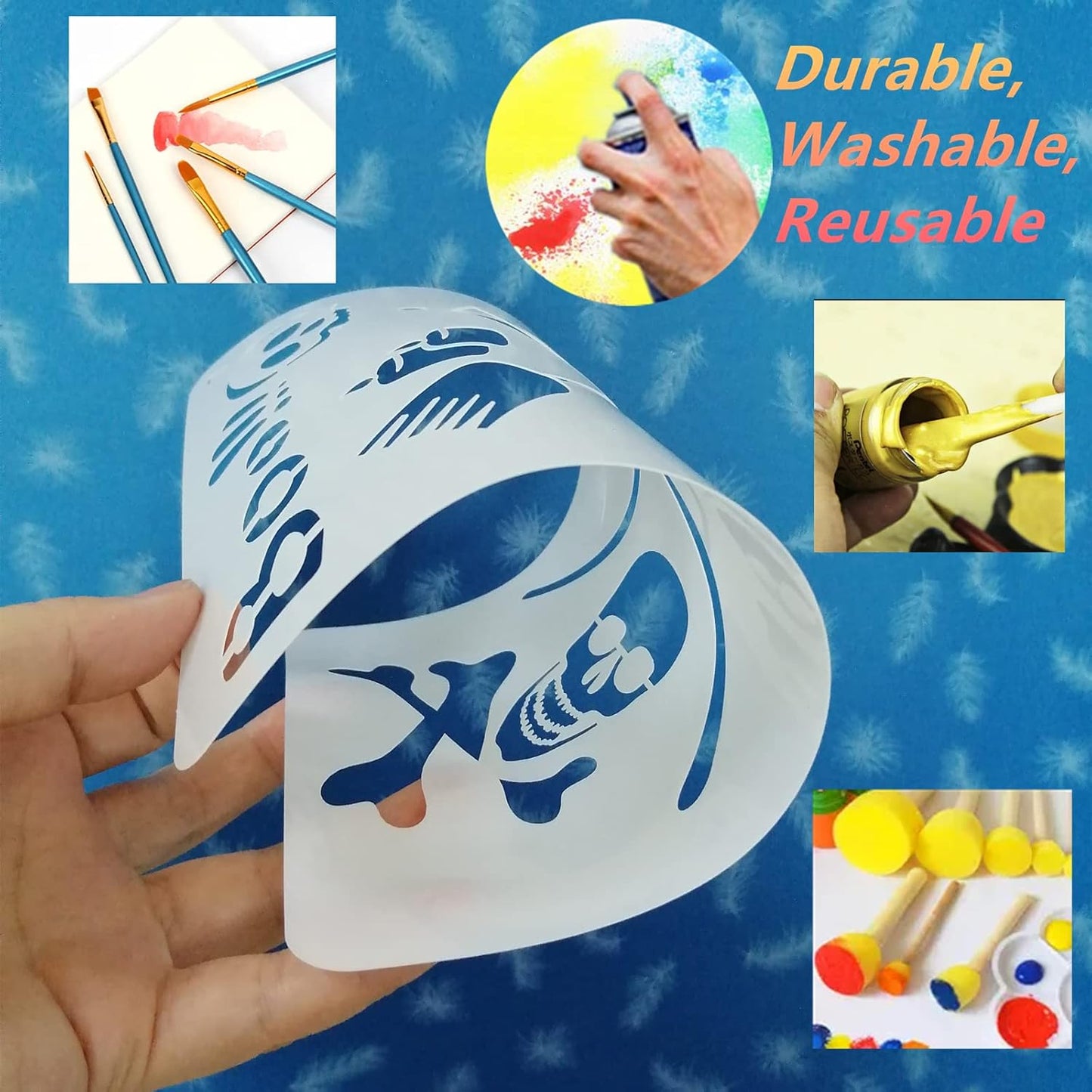 BANLTRE 5 Pack 24" x 36" 10mil/0.25mm Thick Clear Blank Stencil Sheet for Cutting,Craft Plastic Sheets (24" x 36" / 10mil)