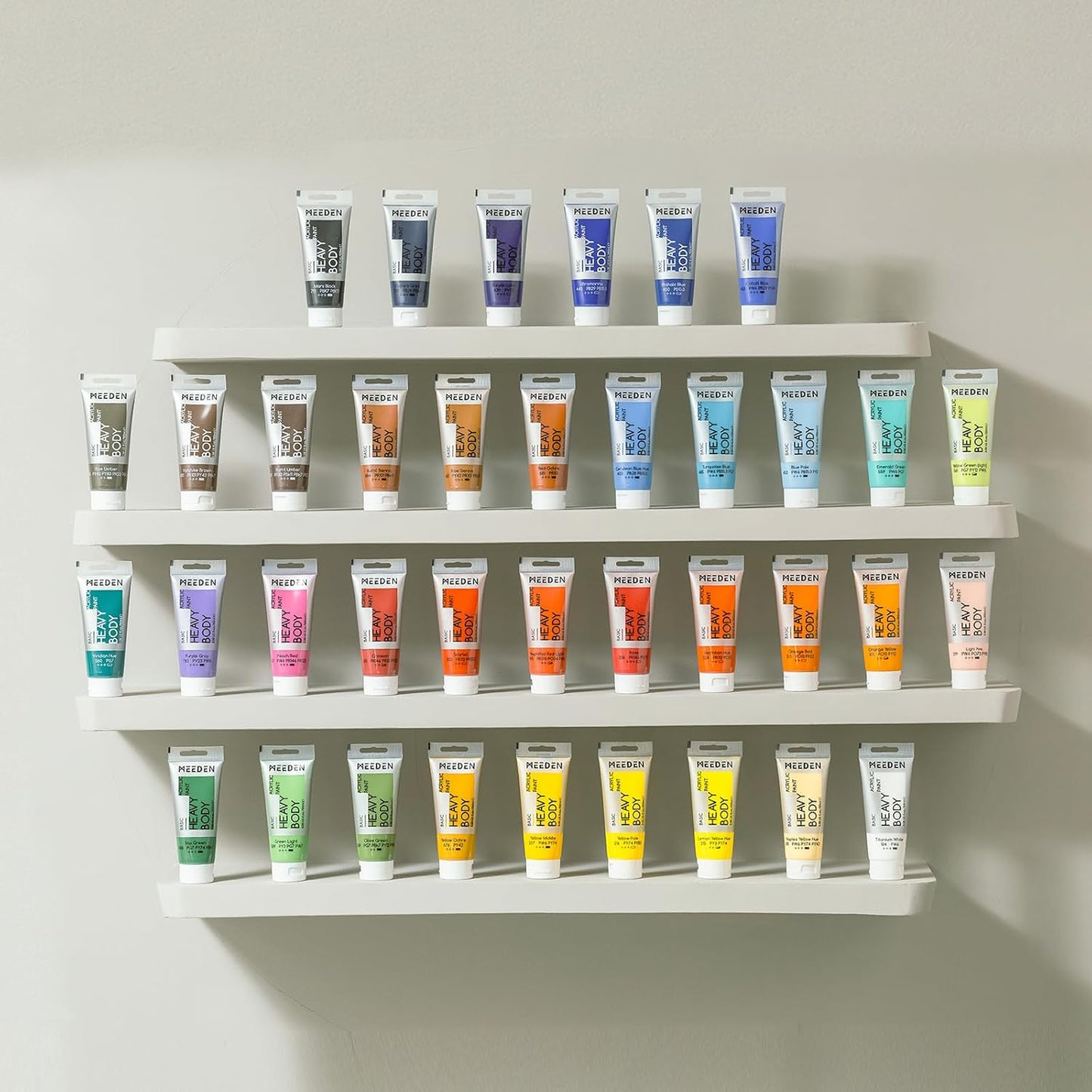 MEEDEN Titanium White Acrylic Paint: Pack of 2 Heavy Body Acrylic Paints (100ml/3.38oz x 2 Tubes)