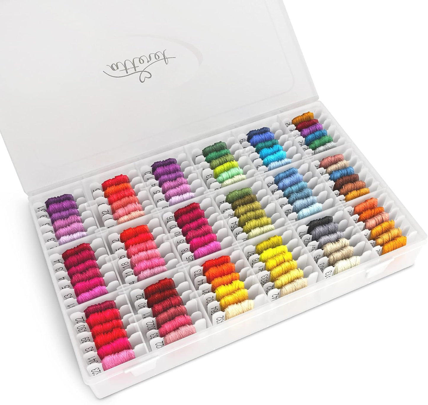 The Original 108-Color Embroidery Floss Kit – 99 Cotton & 9 Metallic Threads with DMC Color Coding – Perfect for Cross Stitch, Friendship Bracelets, String Crafts, and Embroidery Thread Organizer Box