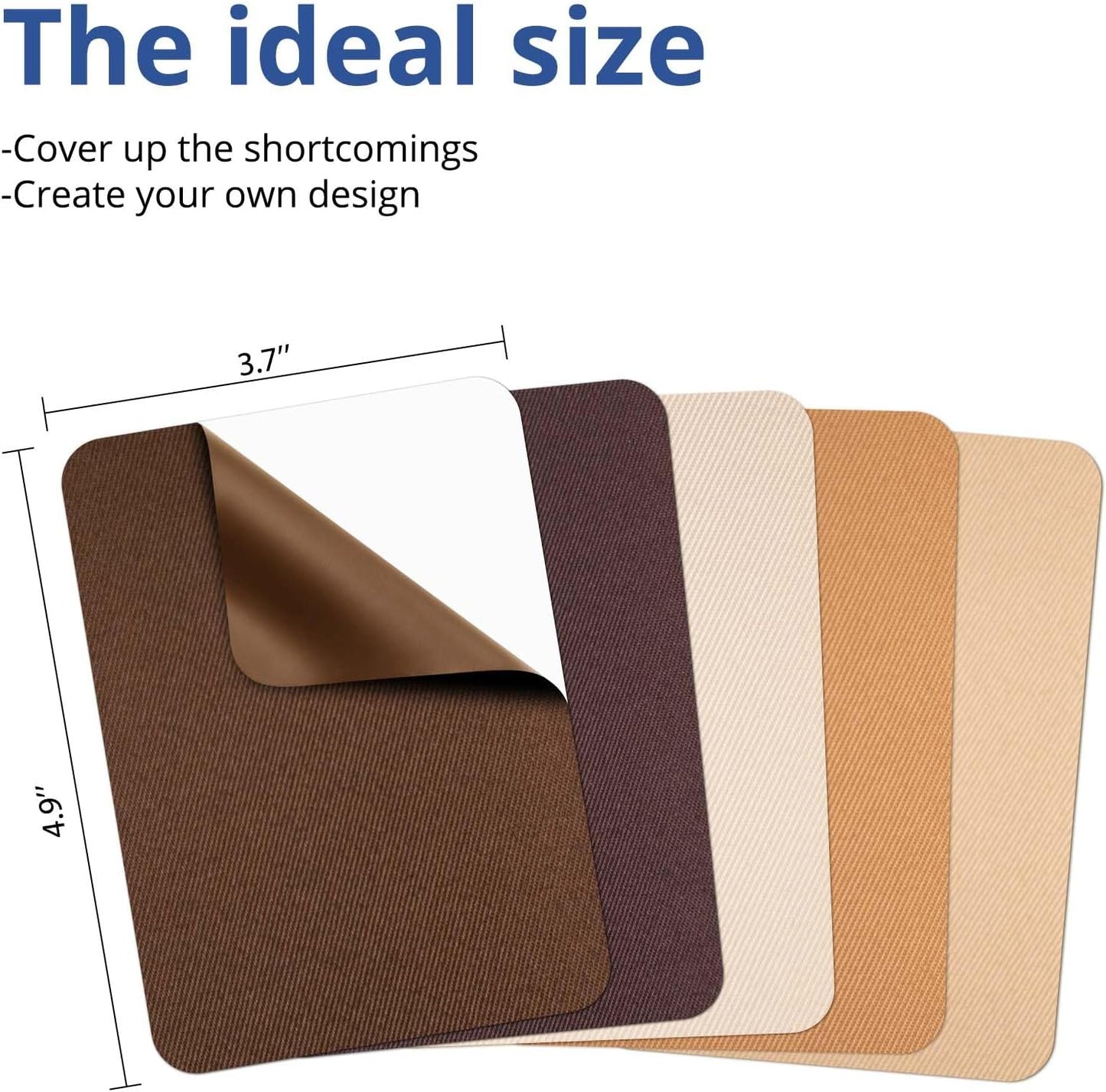 HTVRONT Iron on Patches for Clothing Repair, Fabric Patches for Clothes, Repair Decorating Kit, Iron on Patches (Browns)