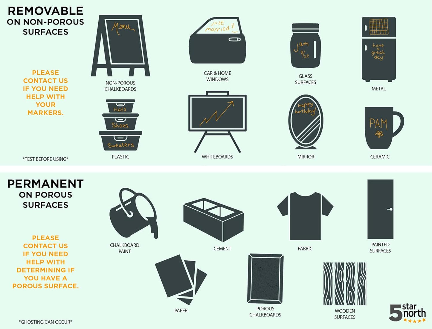 Bandle B. Chalk Markers - 8 Vibrant, Erasable, Non-Toxic, Water-Based, Reversible Tips. For Glass or Chalkboard Markers for Businesses, Restaurants, Liquid Drawing Chalk (Vibrant 6mm)