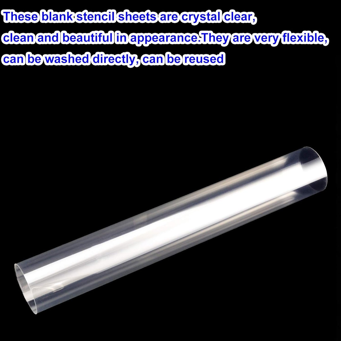 30 PCS Clear Blank Stencil Sheets 12 x 24 Inches, 6 mil Blank Mylar Templates, Large Blank Stencil Material for Making Your Own Stencils