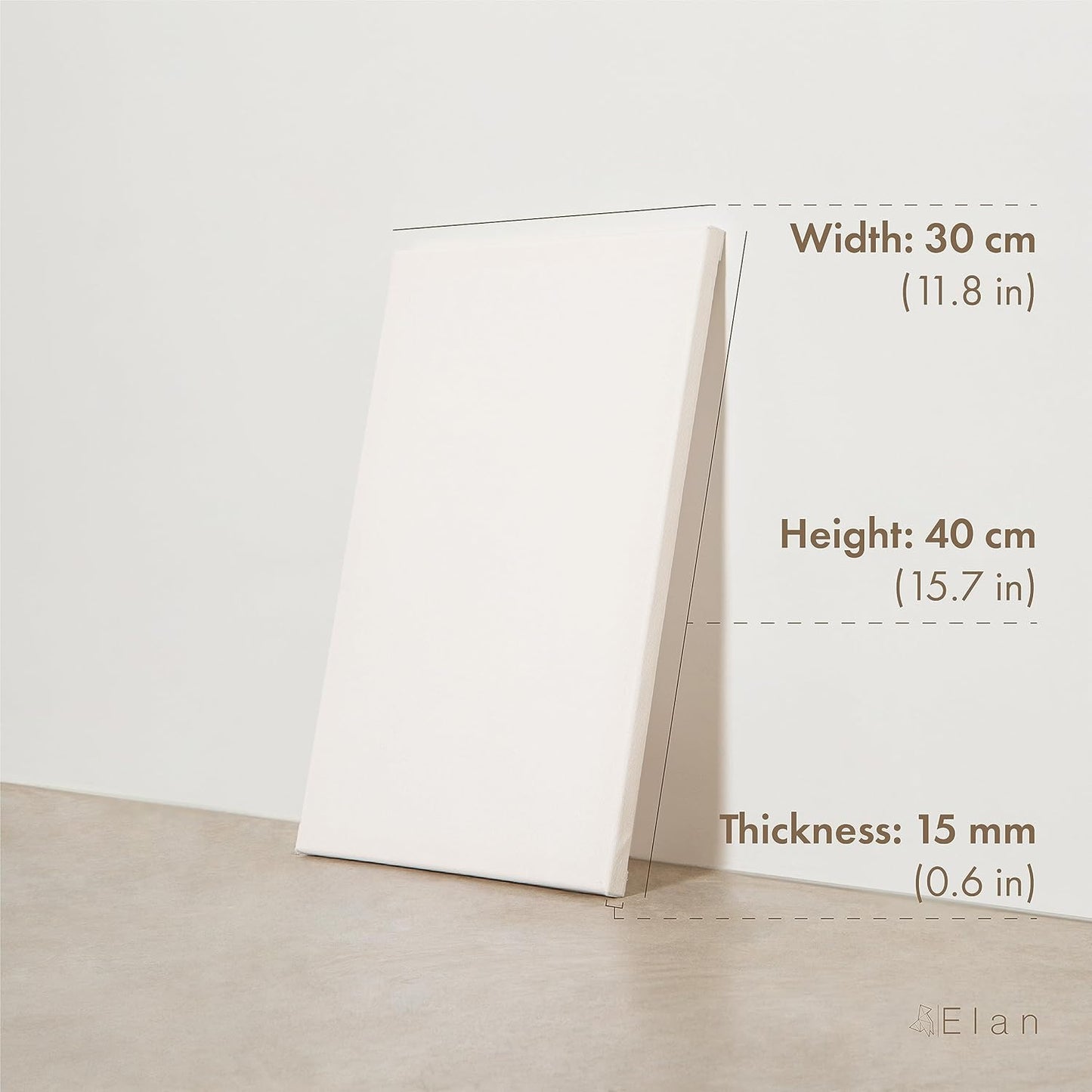 Elan Stretched Canvases 12x16, 6-Pack Canvases for Painting Painting Canvas Bulk, Stretched Canvas for Adults Blank Canvas for Painting, Painting Canvases, Paint Canvases for Painting, Art Canvas