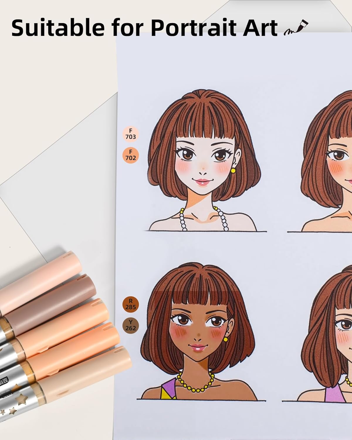 Woomer Acrylic Paint Markers Brush Tip 72 Colors, Water-Based No-Bleed Markers with Automatic Ink Control System, Waterproof Acrylic Paint Pens for Rock, Egg, Wood, Fabric, Glass, DIY Crafts