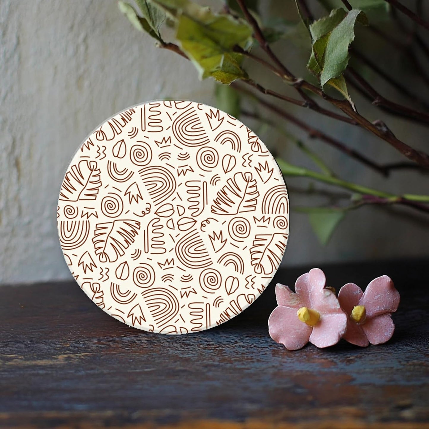 CHGCRAFT Bohemian Graphics Polymer Clay Texture Sheets Doodle Style Silicone Texture Stamp Clay Texture Mat Modeling Pattern Pad Sheets for Jewelry and Earrings Tools, 5.5x5.5 inch