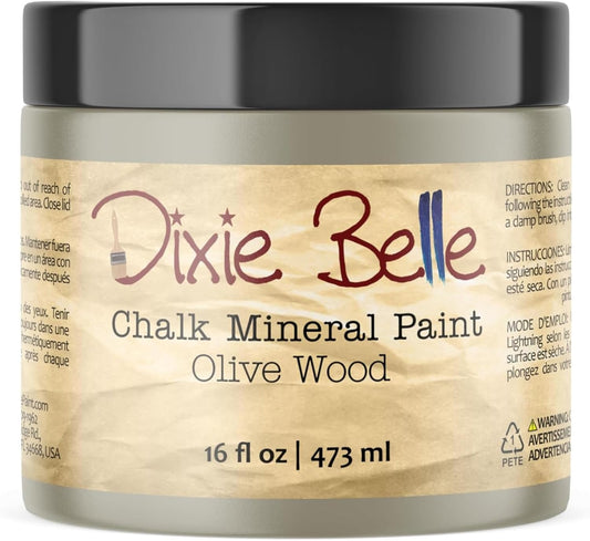 Dixie Belle Paint Company Chalk Finish Furniture Paint – Olive Wood (16oz) – Matte Chic Chalk Mineral DIY Furniture Paint
