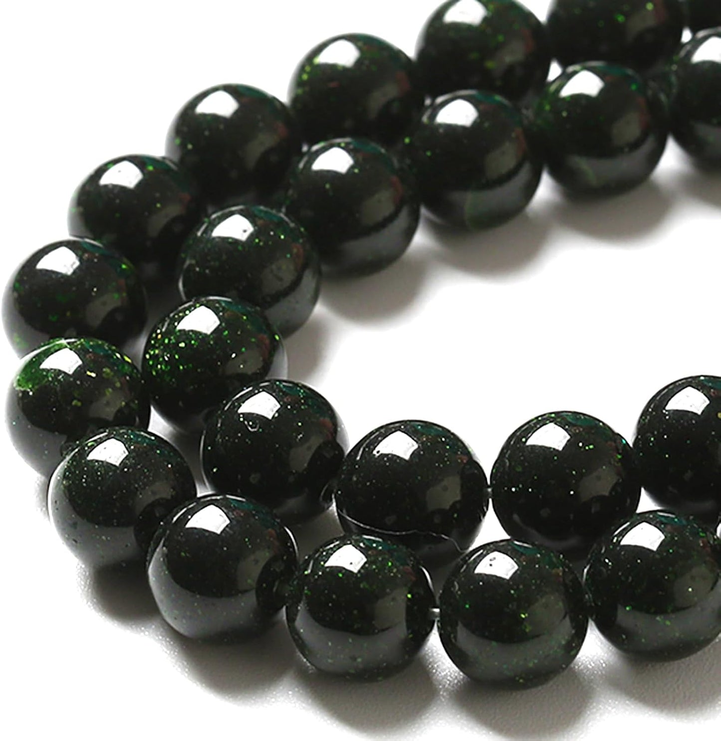 4MM 180pcs Natural Green Sandstone Energy Healing Beads Round Loose Beads for Jewelry Making Bracelet 2 Strands 32"