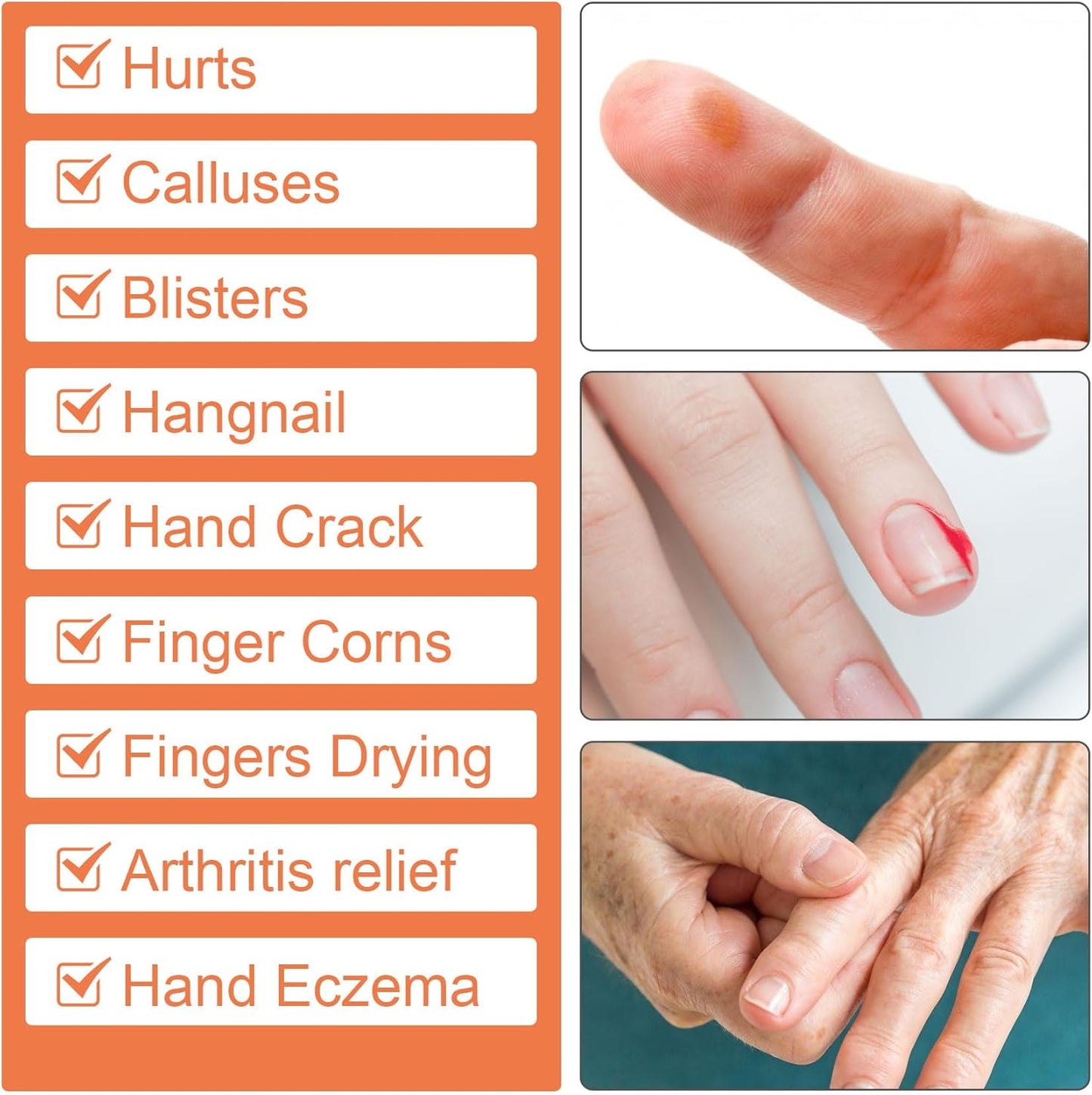 PAGOW 14pcs Gel Finger Cots/Covers, Silicone Finger Protector Support, Finger Caps Finger Sleeves Thumb Protector for Finger Cracking Trigger Finger Arthritis Pain Relief (Beige, Small)