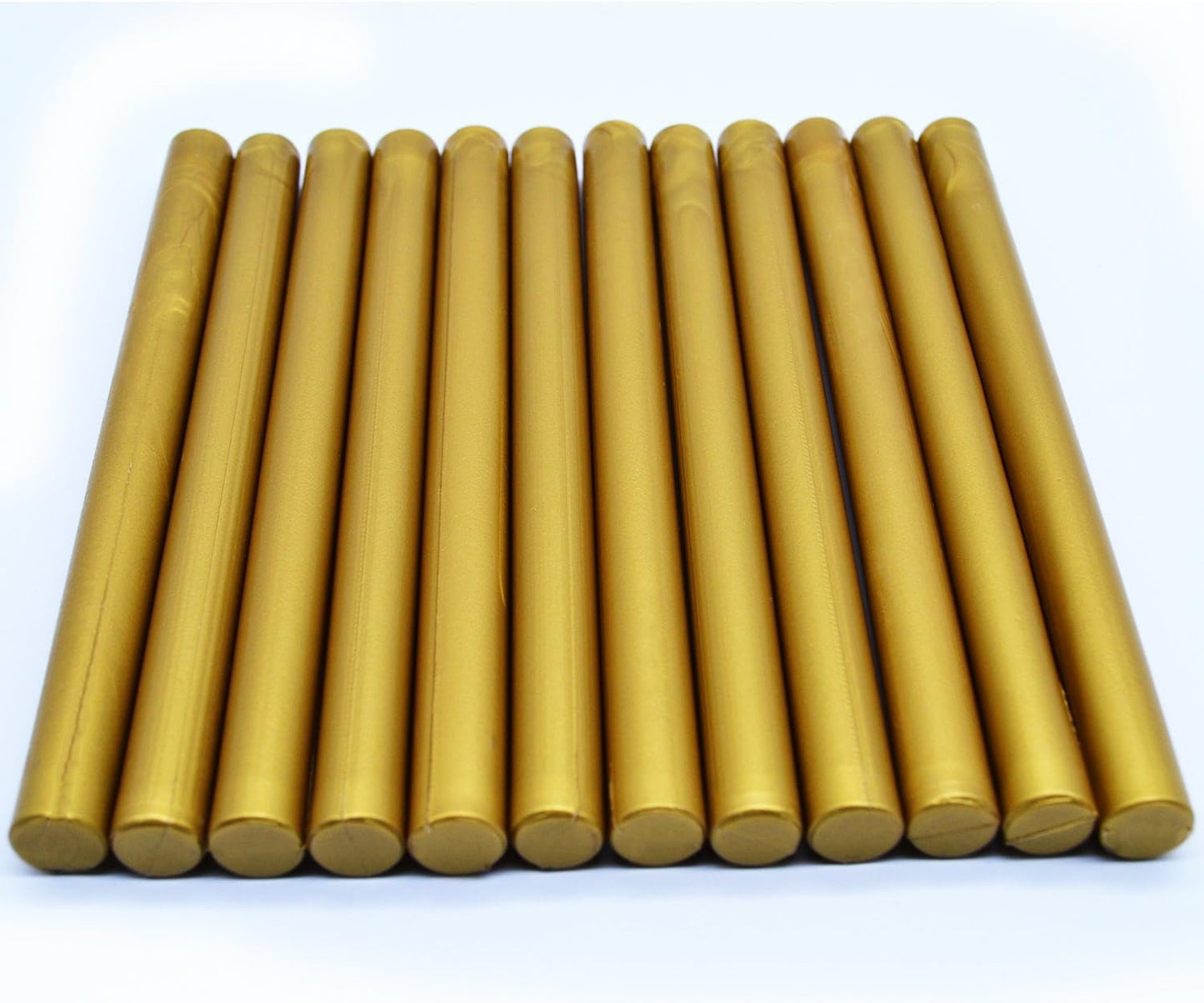 Brass Gold Glue Gun Sealing Wax Sticks - Pack of 12 - Making Wax Seals for Letter Thanks Card Envelope, Wedding or Event Party Invitation, Gift Wrapping