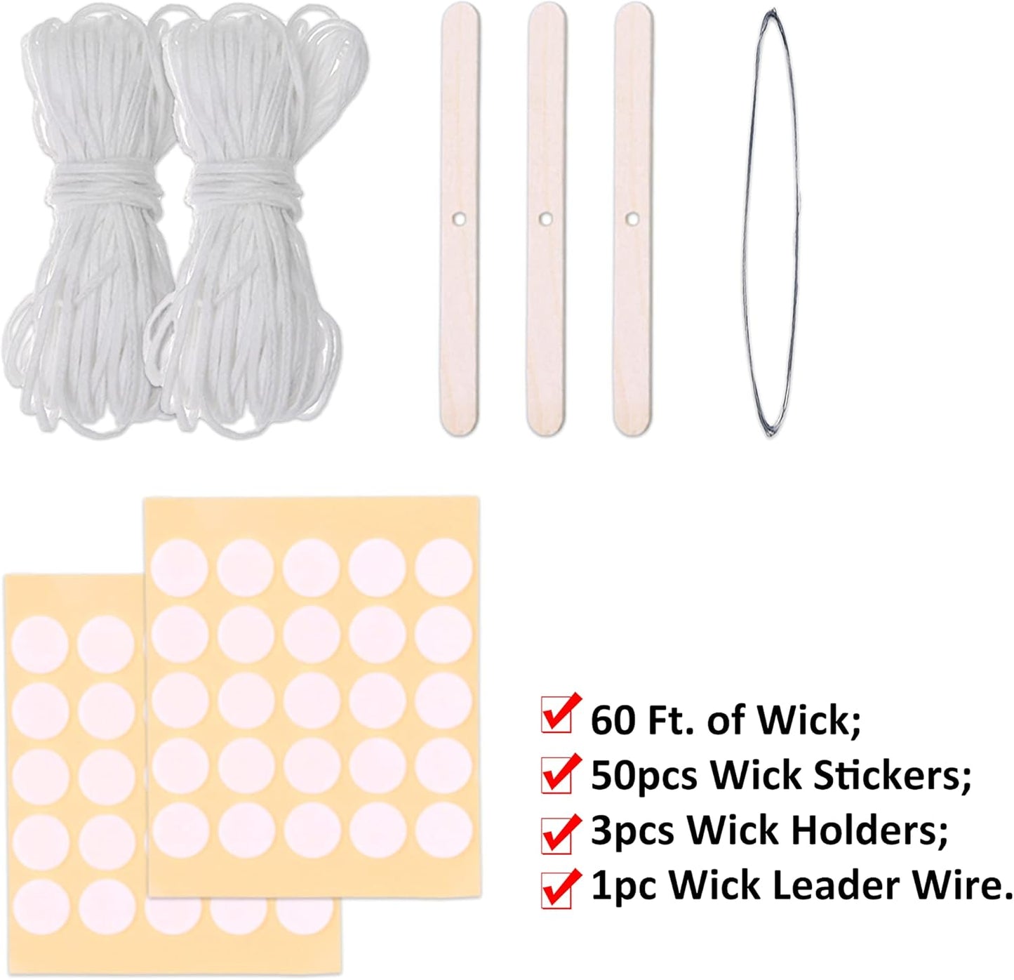 MILIVIXAY 3PCS Pillar Candle Molds - Plastic Cylinder Candle Mold Set for Candle Making-Candle Making Molds-60 Ft. of Wick, 50pcs Wick Stickers, 3pcs Wick Holders and 1pc Iron Wire Included as a Gift.