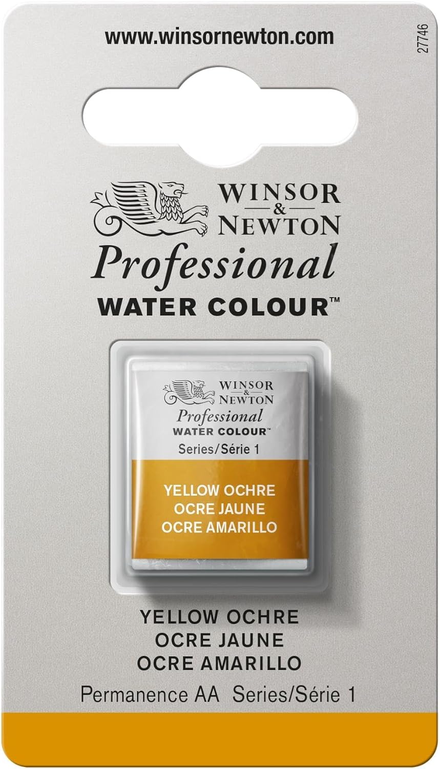 Winsor & Newton Professional Water Colour Paint, Half Pan, Yellow Ochre