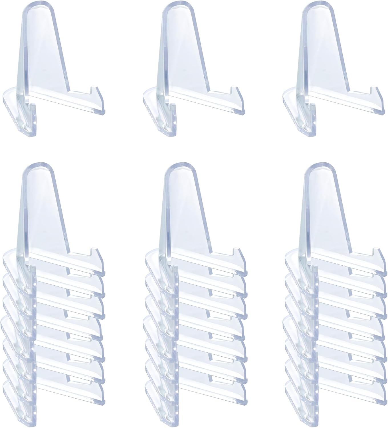 24 Packs Thickened edition (2.3 Inch) Acrylic Card stands, Card Holder Display Stand,Coin Display stand, for Display Magnetic Card Holder,Challenge Medals, Baseball Cards, Sports Cards, Trading Cards