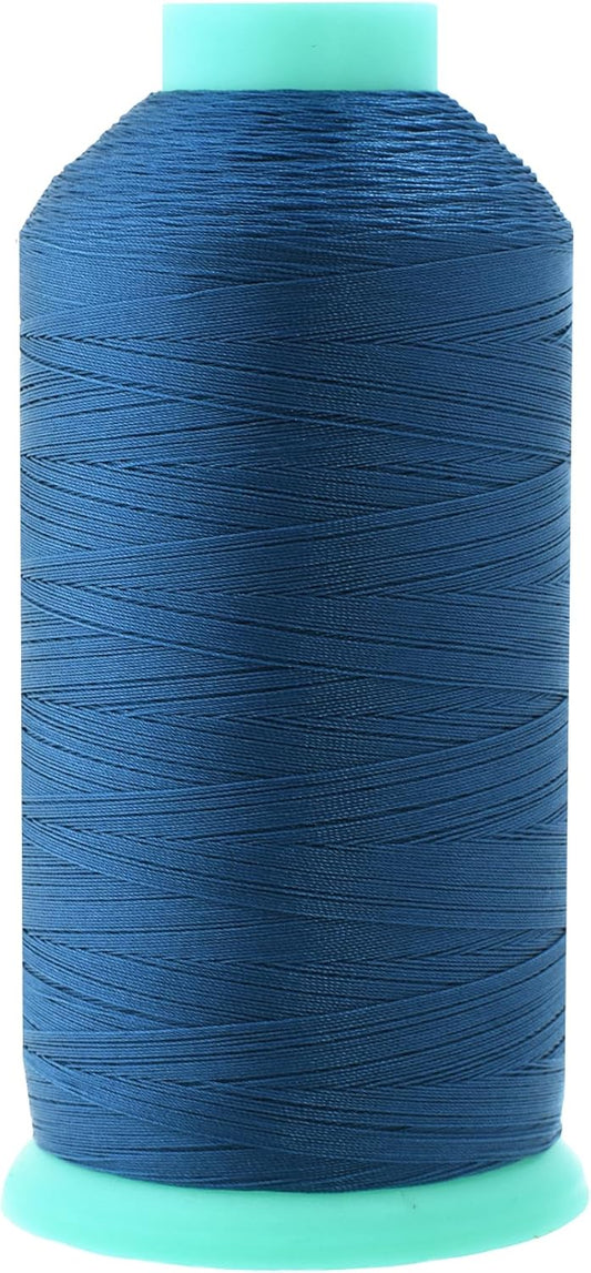 Mandala Crafts Bonded Nylon Thread Airforce Blue Heavy Duty Sewing Threads - 2843 YDs Size 46 210D T45 Tex 45 Thread for Leather Jeans Weaving Outdoor Marine Upholstery Threads