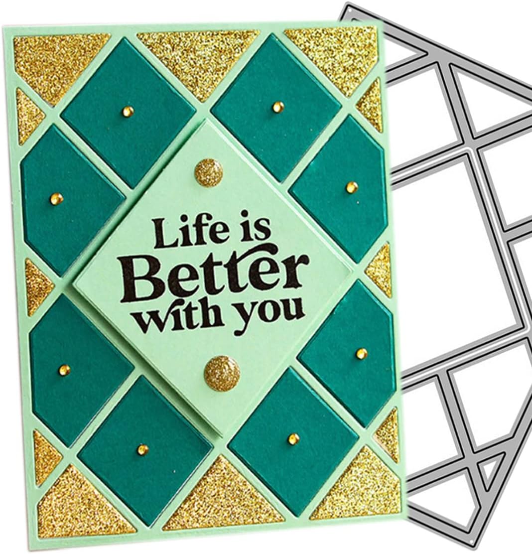 Mvchifay Cutting Dies for Card Making Metal Die-Cuts Scrapbooking Tool Hollow Frame DIY Craft Punch Template Embossing for Paper Album Decor (Style-A)