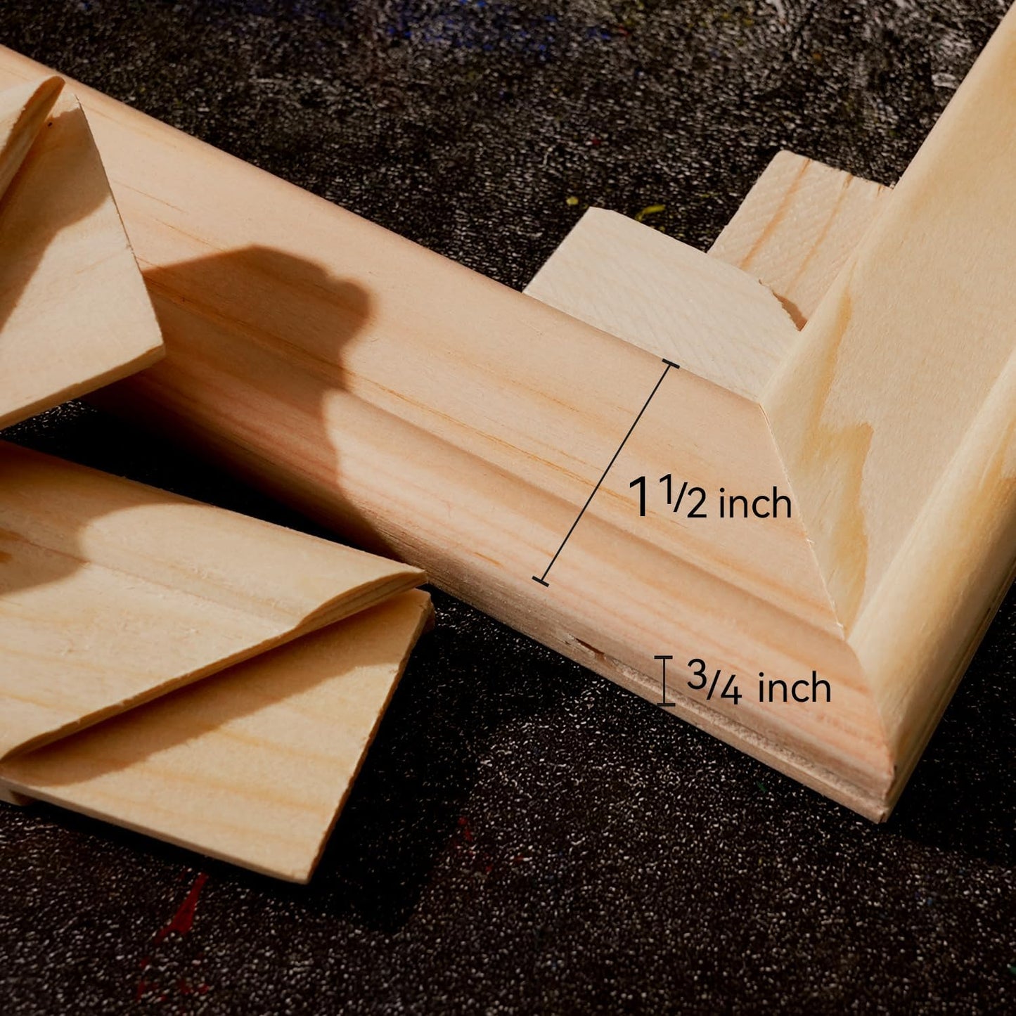 PHOENIX 10x30 Inch 3 Pack Artist Canvas - Large Skinny Stretched Canvases for Painting - 3/4 Inch Profile, 100% Cotton 11 Oz. Gesso Primed White Blank Professional Canvas Oil & Acrylic Paints