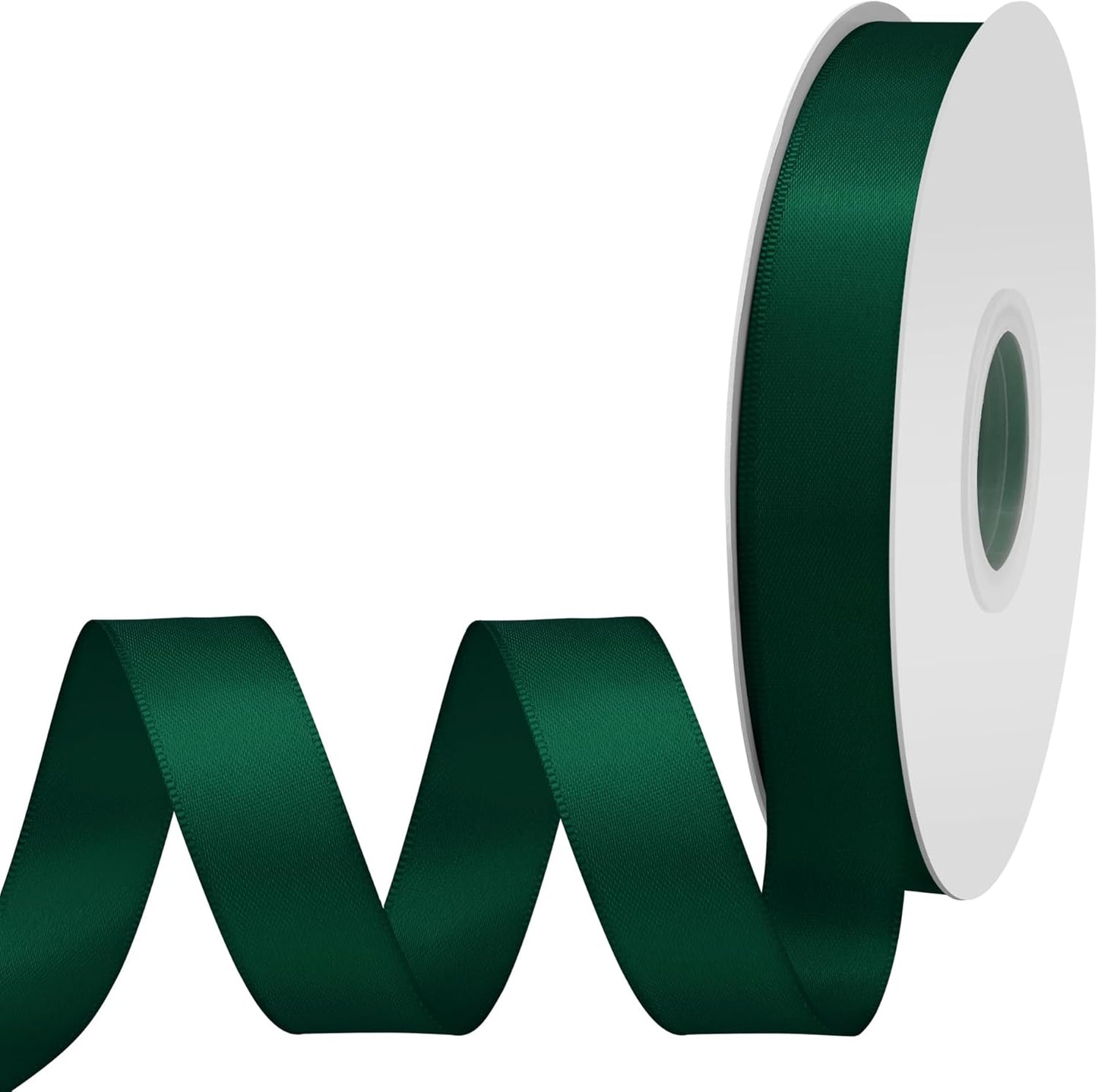 Spruce Satin Ribbon 3/4" X 50 Yards Solid Color Double Faced Ribbons Perfect for Crafts Wedding Decor Bow Making Arts Sewing and More