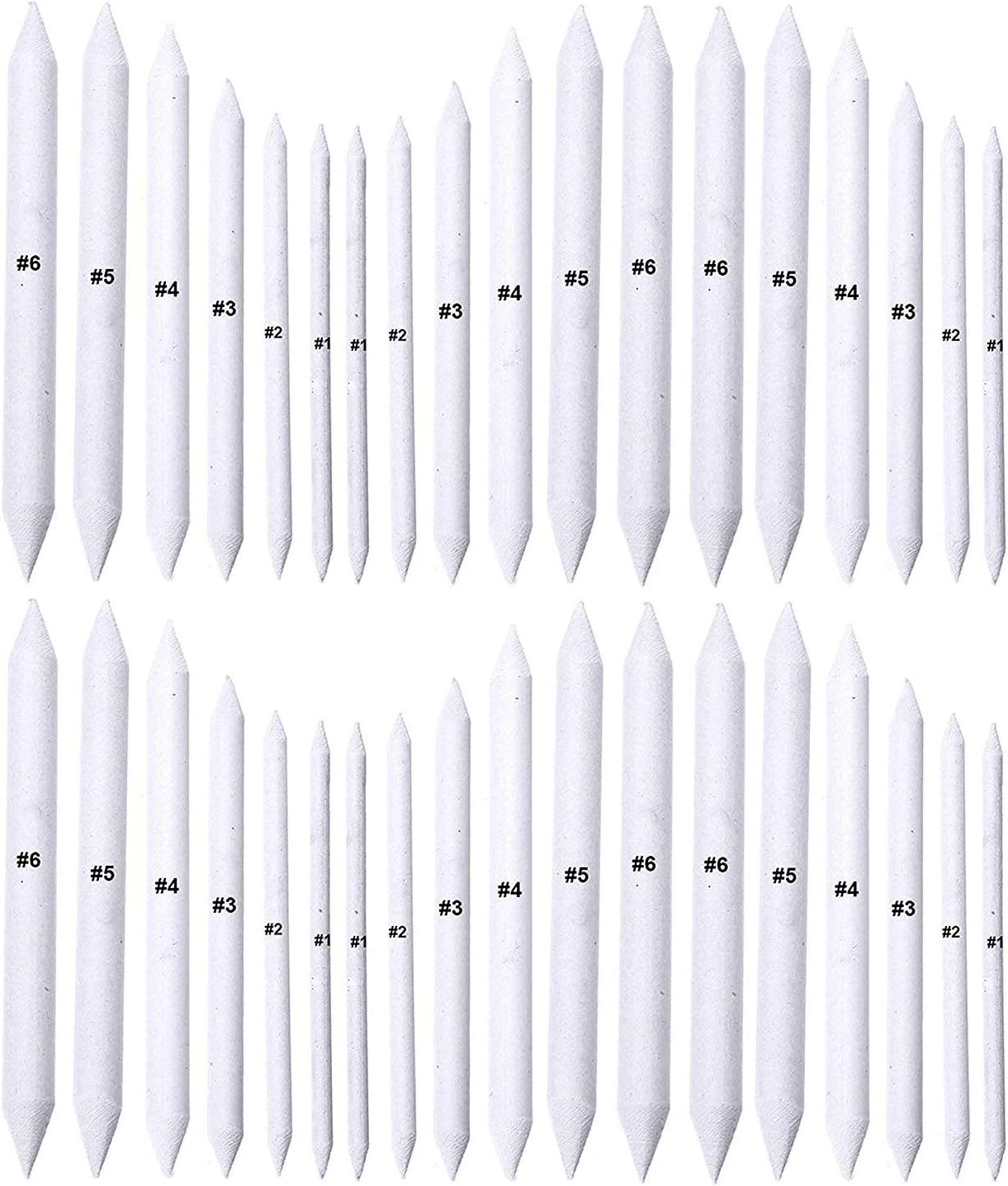 Cettkowns 36 Pieces Artist Blending Stump and Tortillion Art Blenders for Student Sketch Drawing